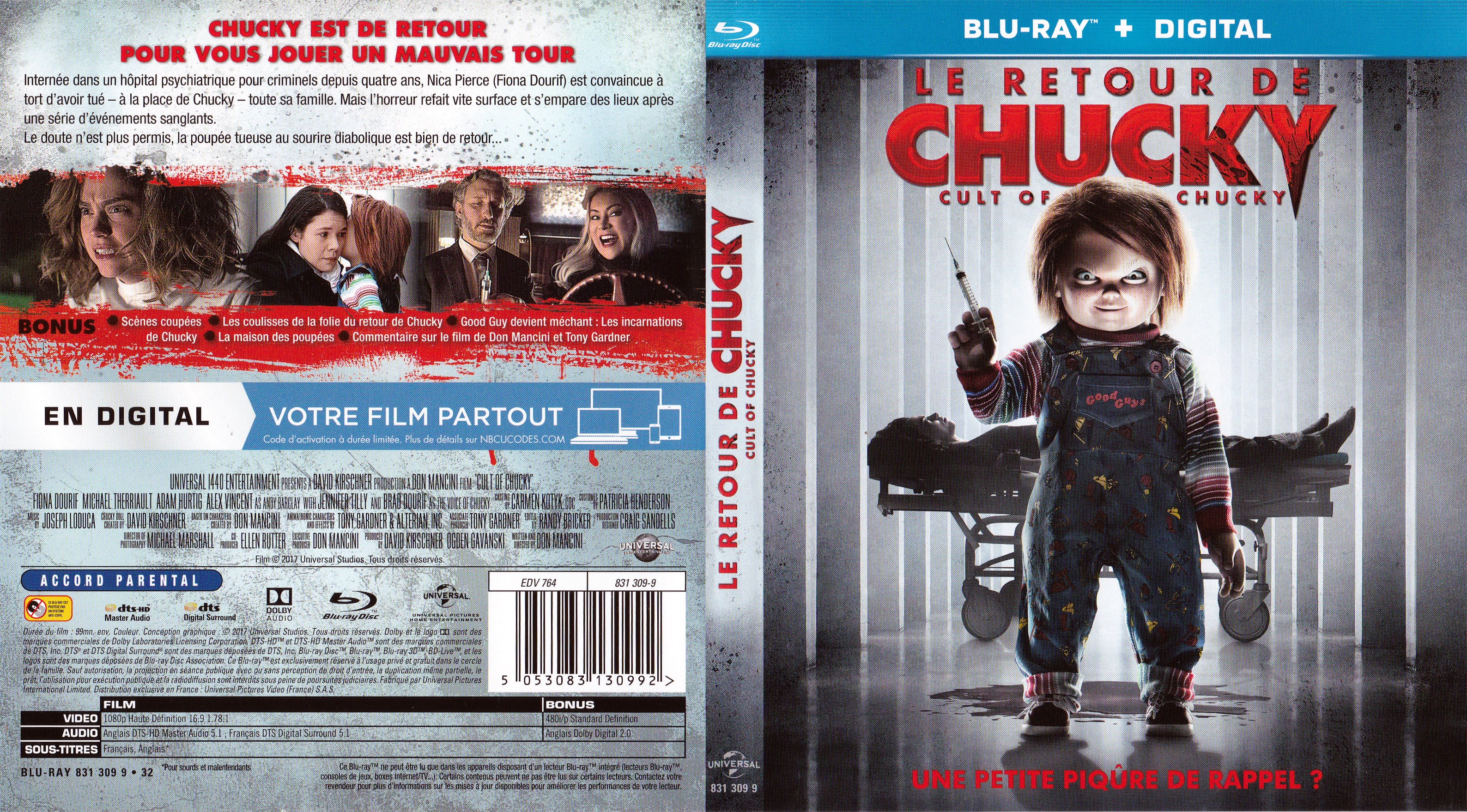 Jaquette DVD Le retour de Chucky (BLU-RAY)