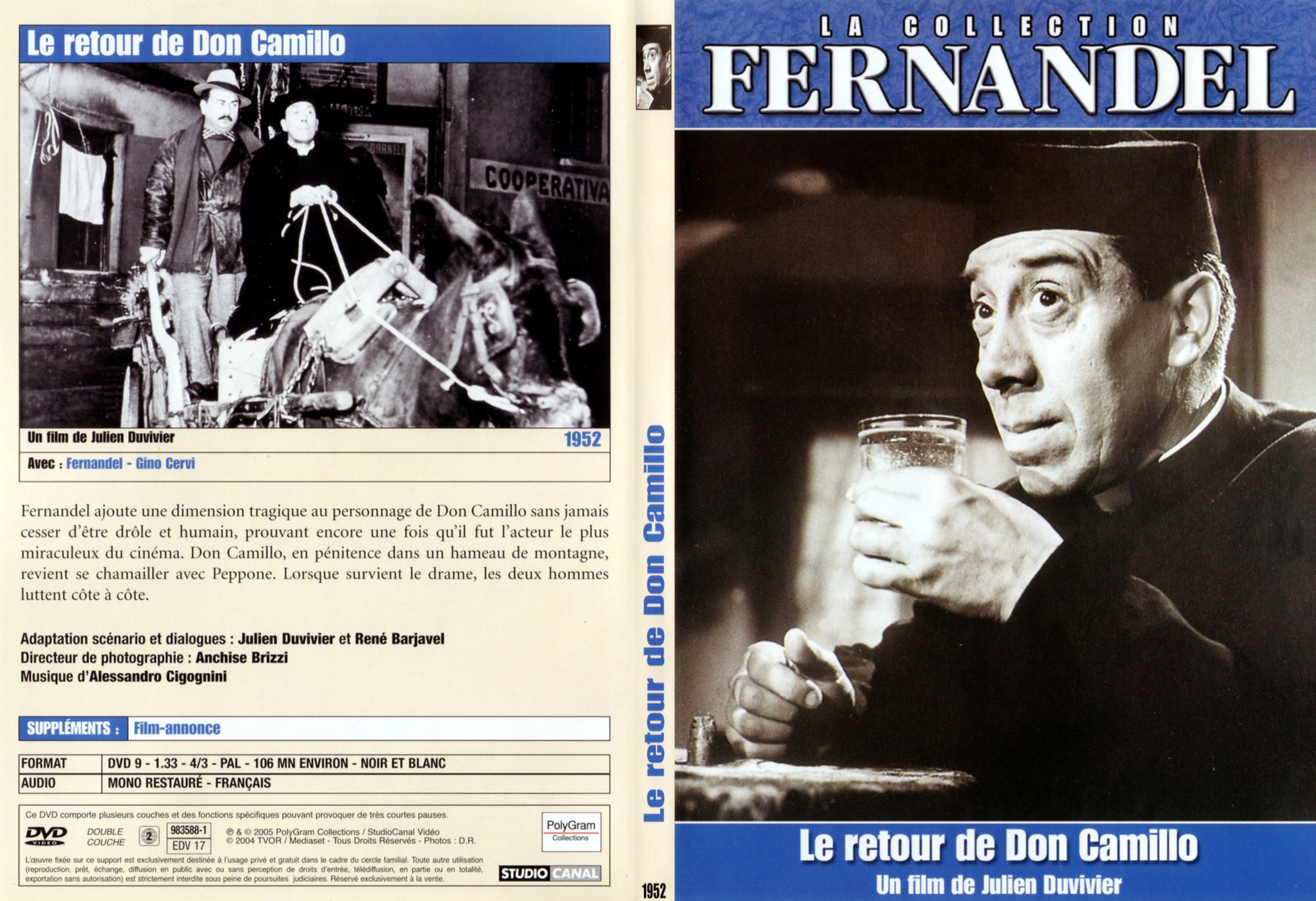 Jaquette DVD Le retour de Don Camillo - SLIM