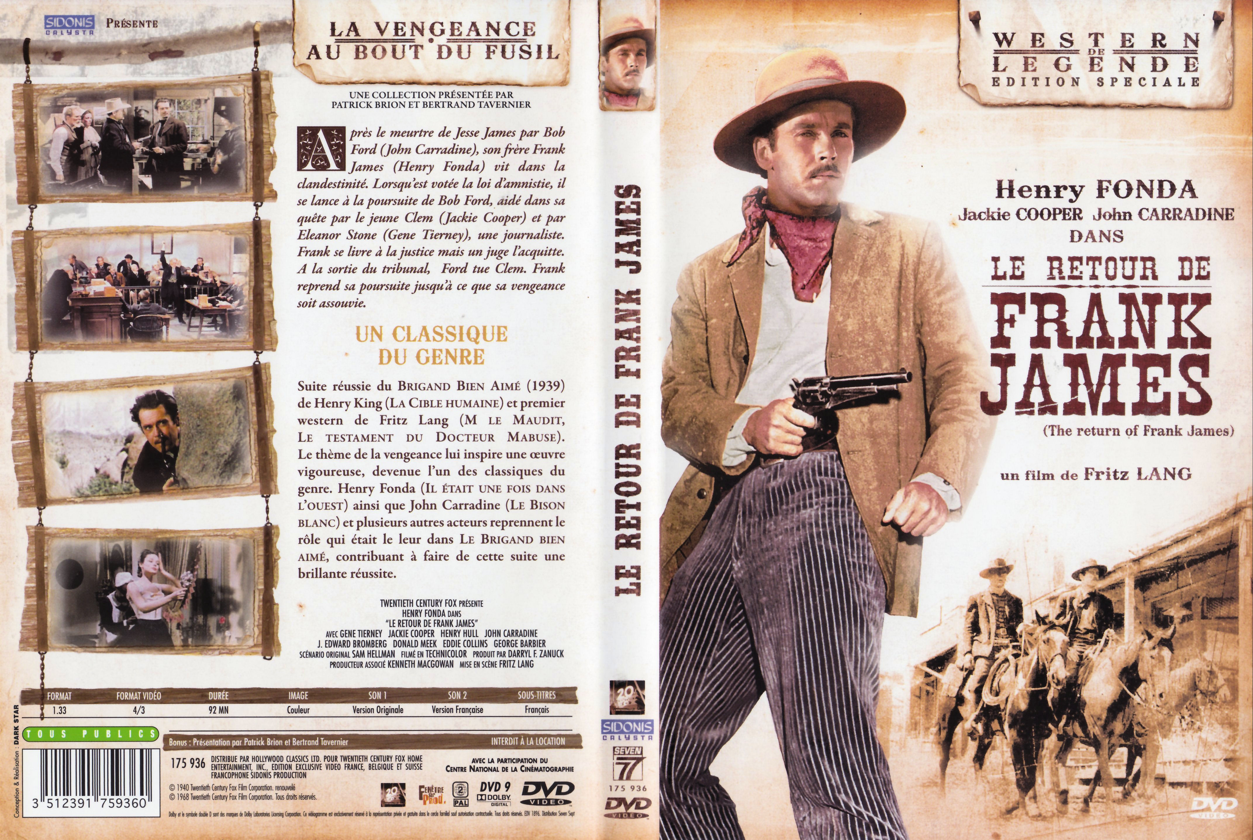 Jaquette DVD Le retour de Frank James