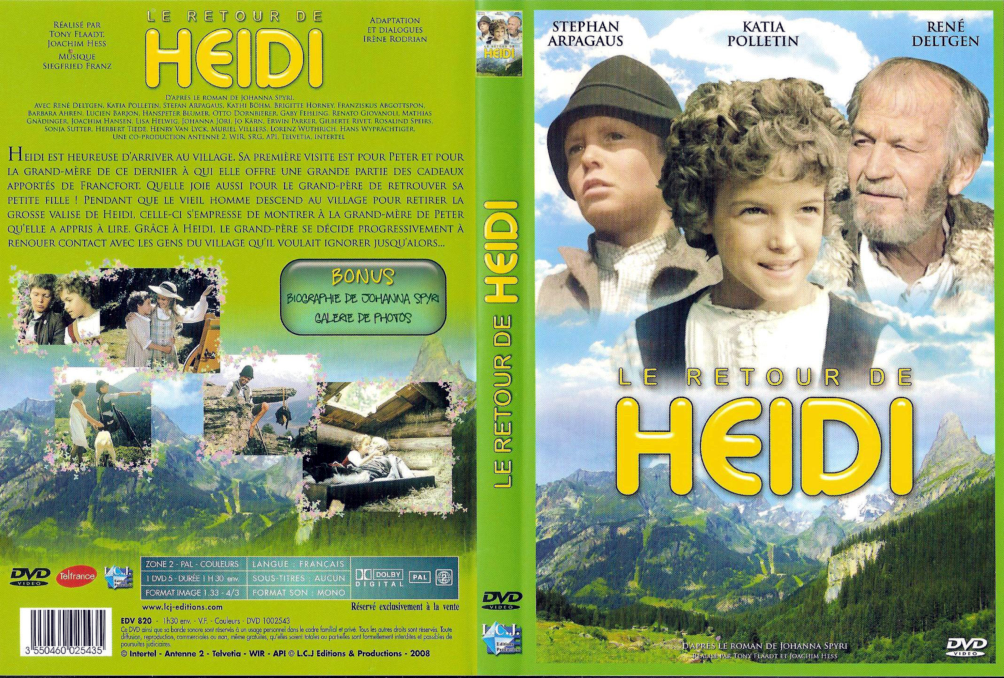 Jaquette DVD Le retour de Heidi