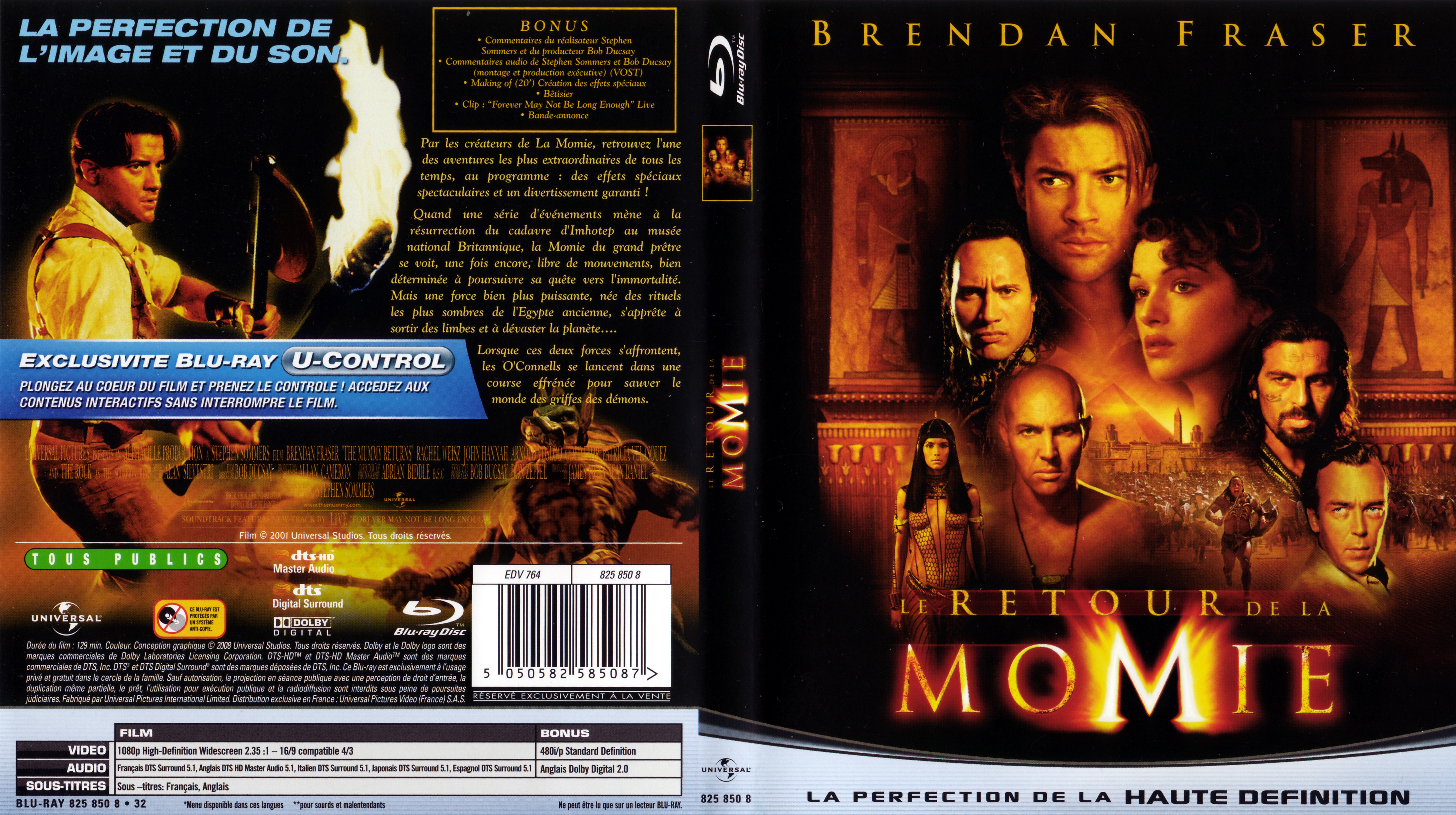 Jaquette DVD Le retour de la momie (BLU-RAY)