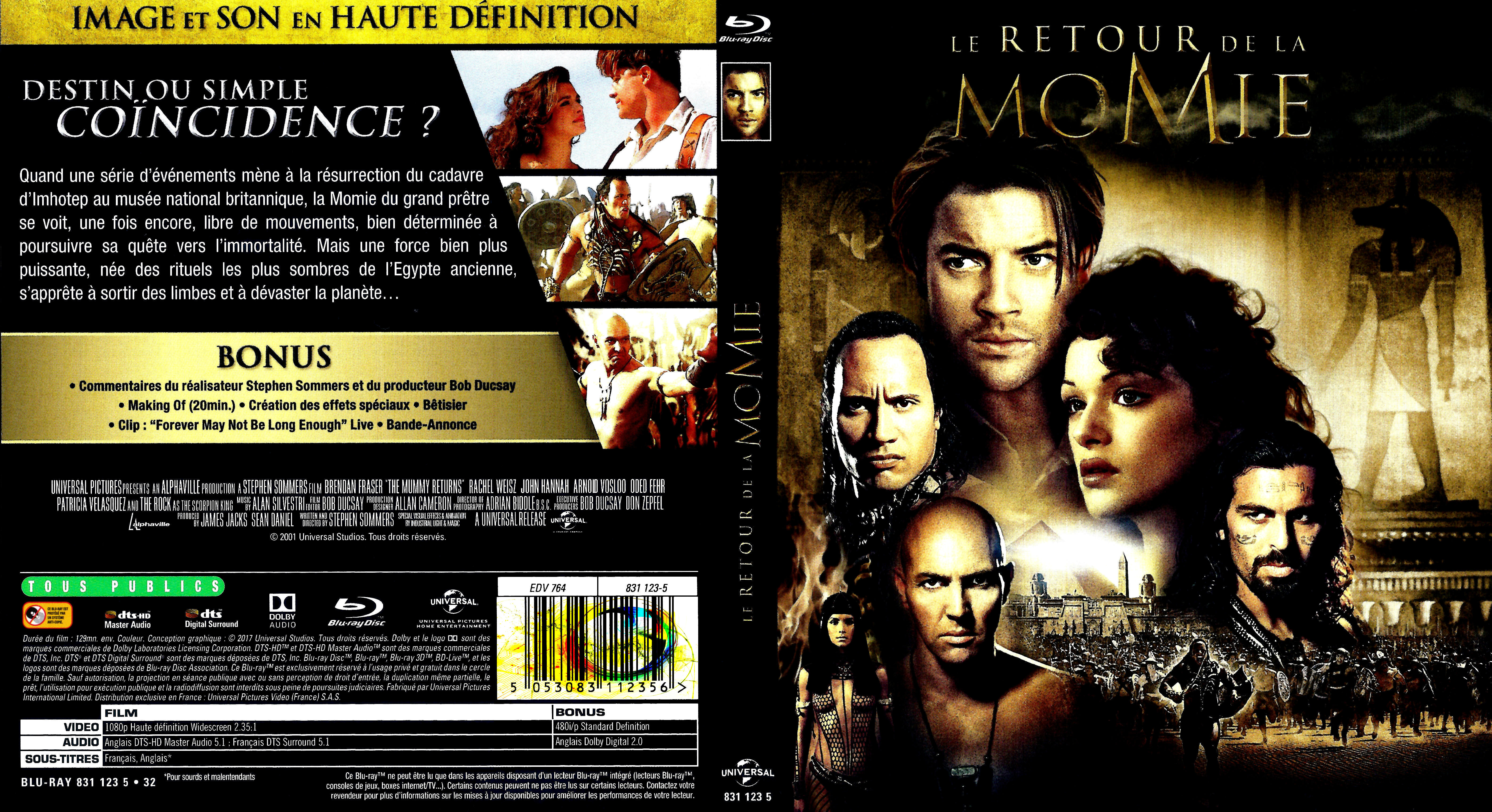 Jaquette DVD Le retour de la momie (BLU-RAY) v2