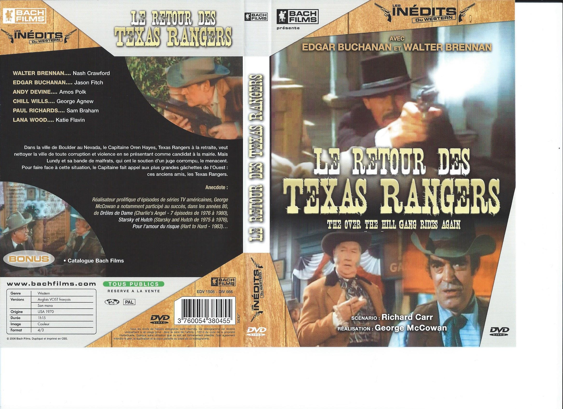 Jaquette DVD Le retour des Texas Ranger