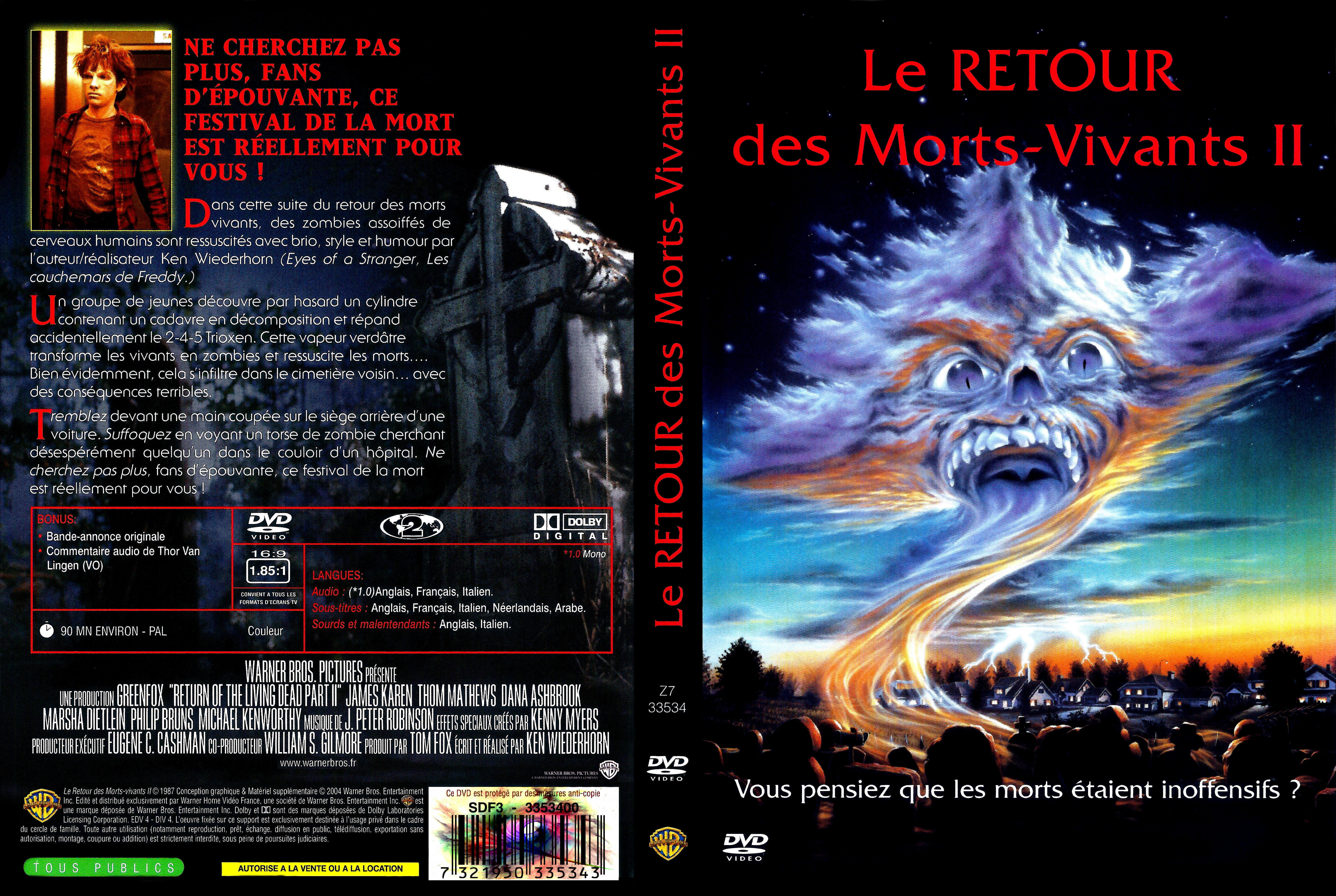 Jaquette DVD Le retour des morts-vivants 2