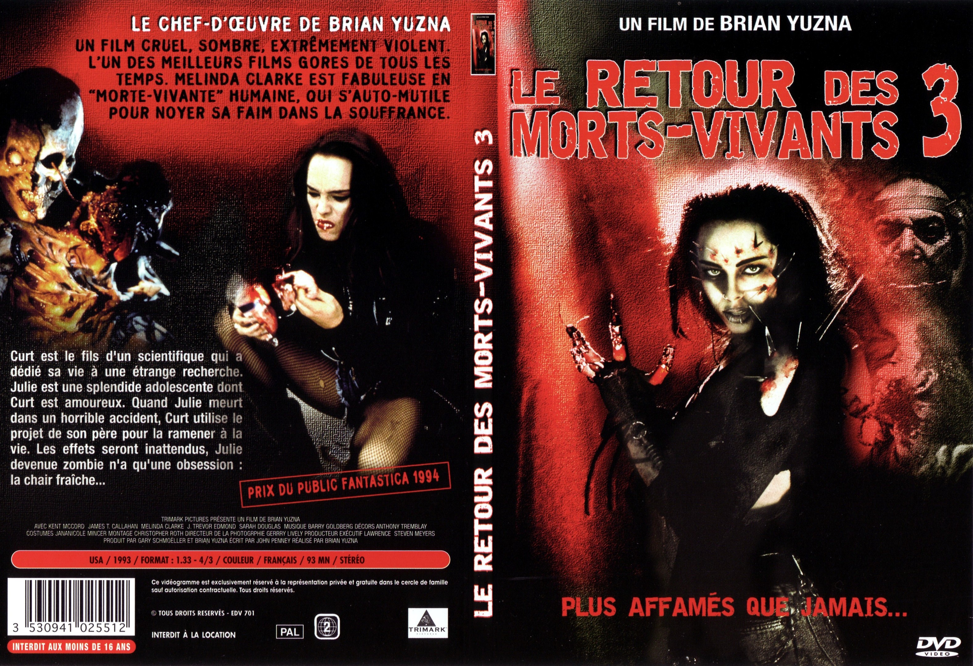 Jaquette DVD Le retour des morts vivants 3 - SLIM