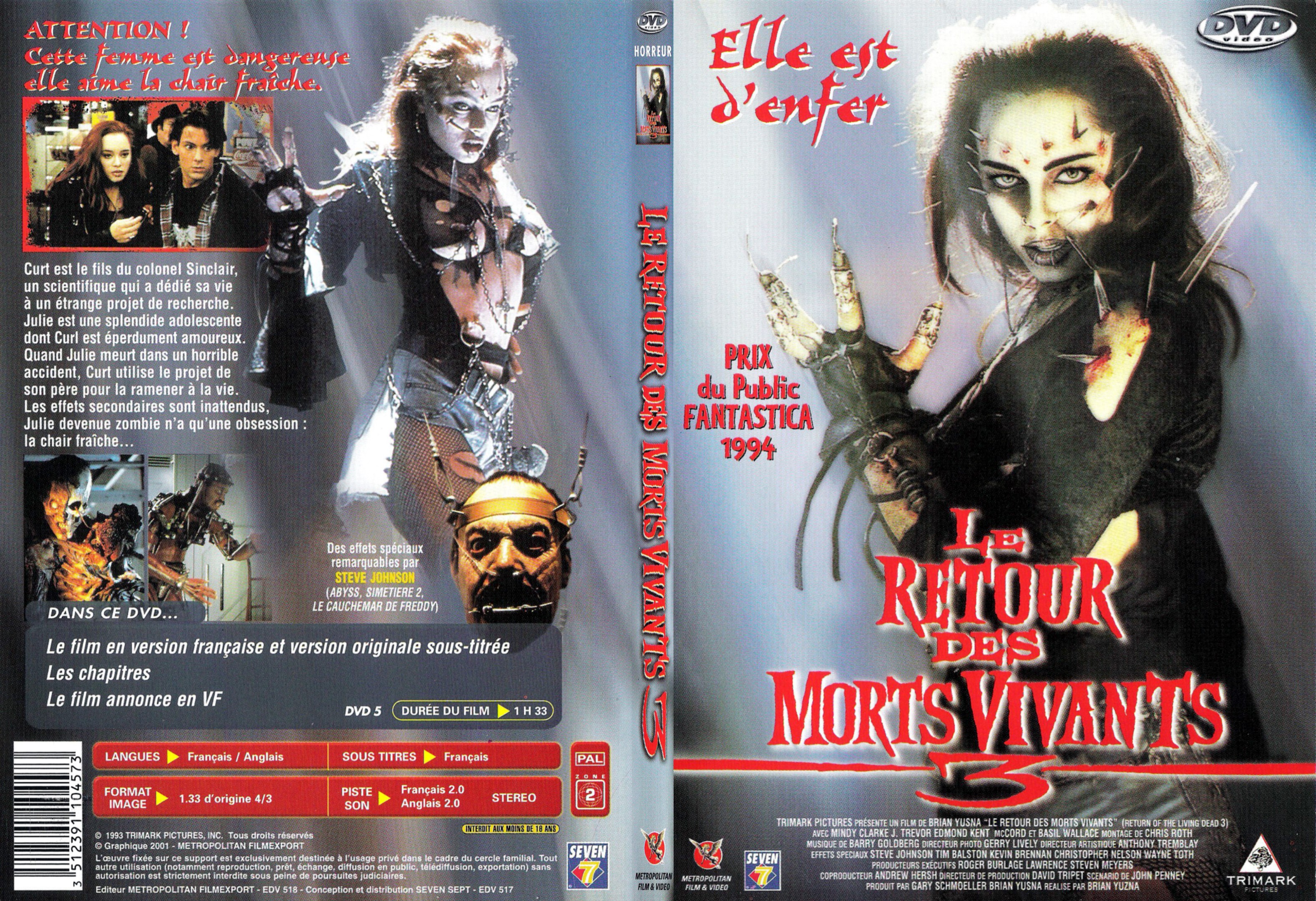 Jaquette DVD Le retour des morts vivants 3 - SLIM v2