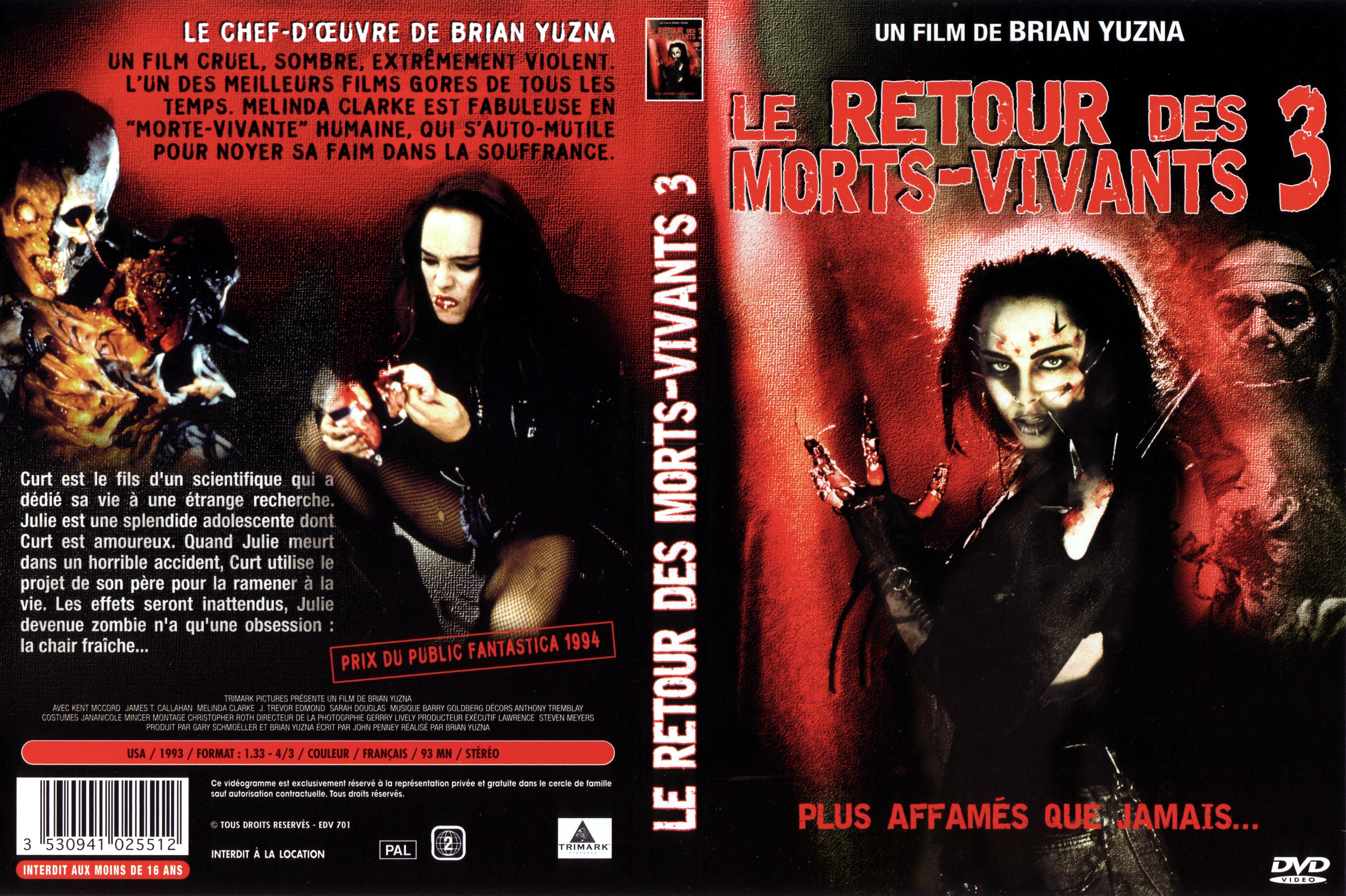 Jaquette DVD Le retour des morts vivants 3 v2