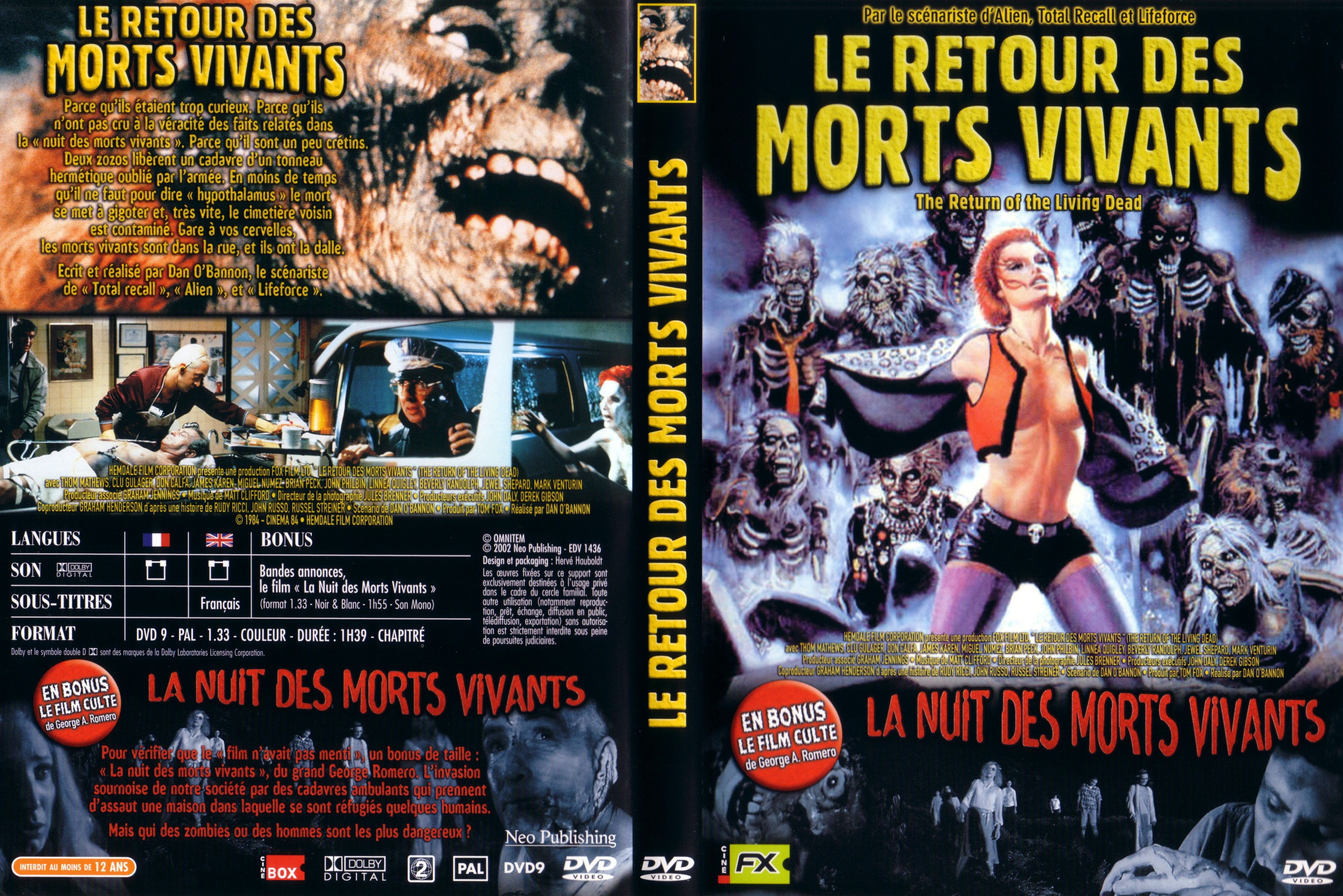 Jaquette DVD Le retour des morts vivants v2