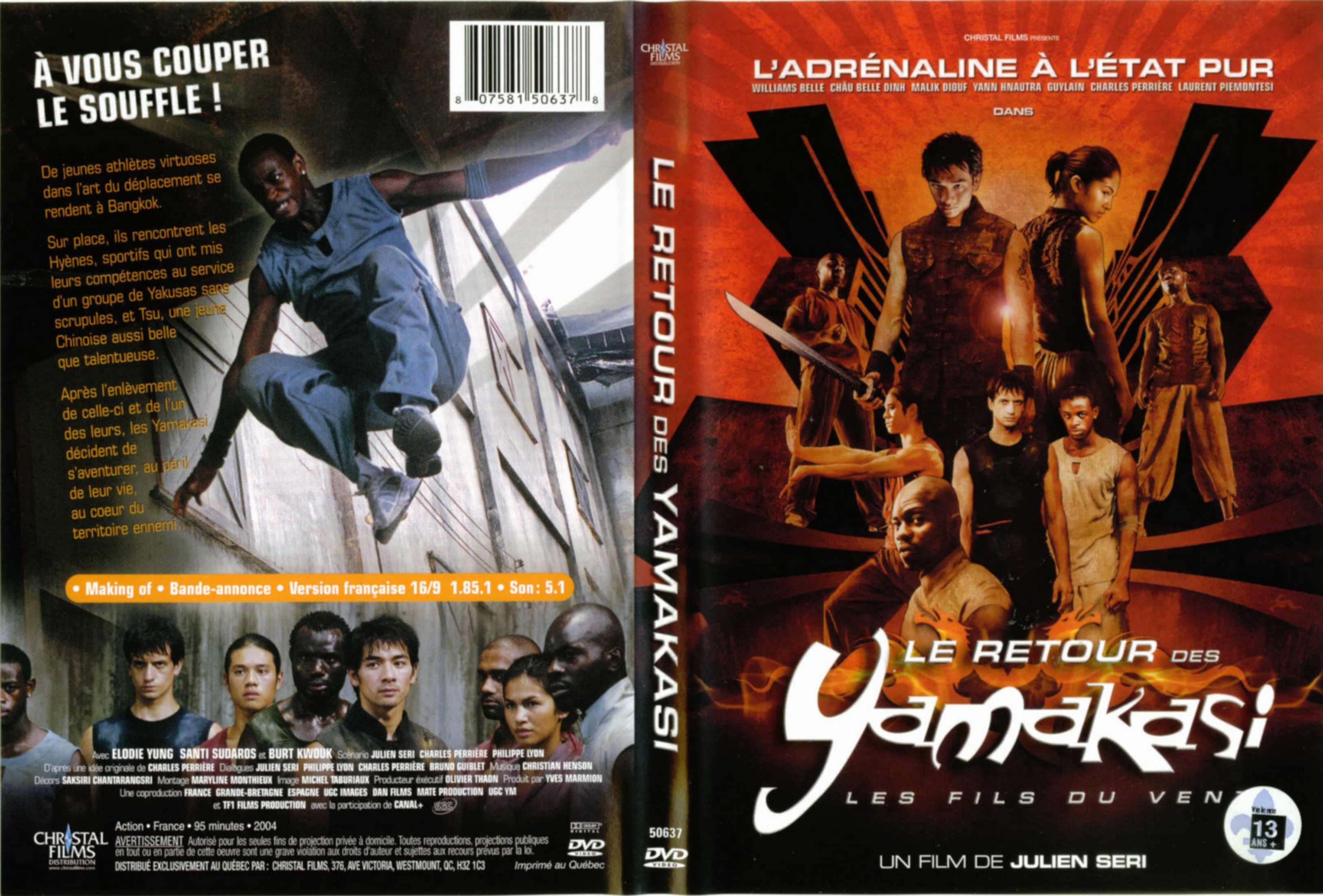 Jaquette DVD Le retour des yamakasi