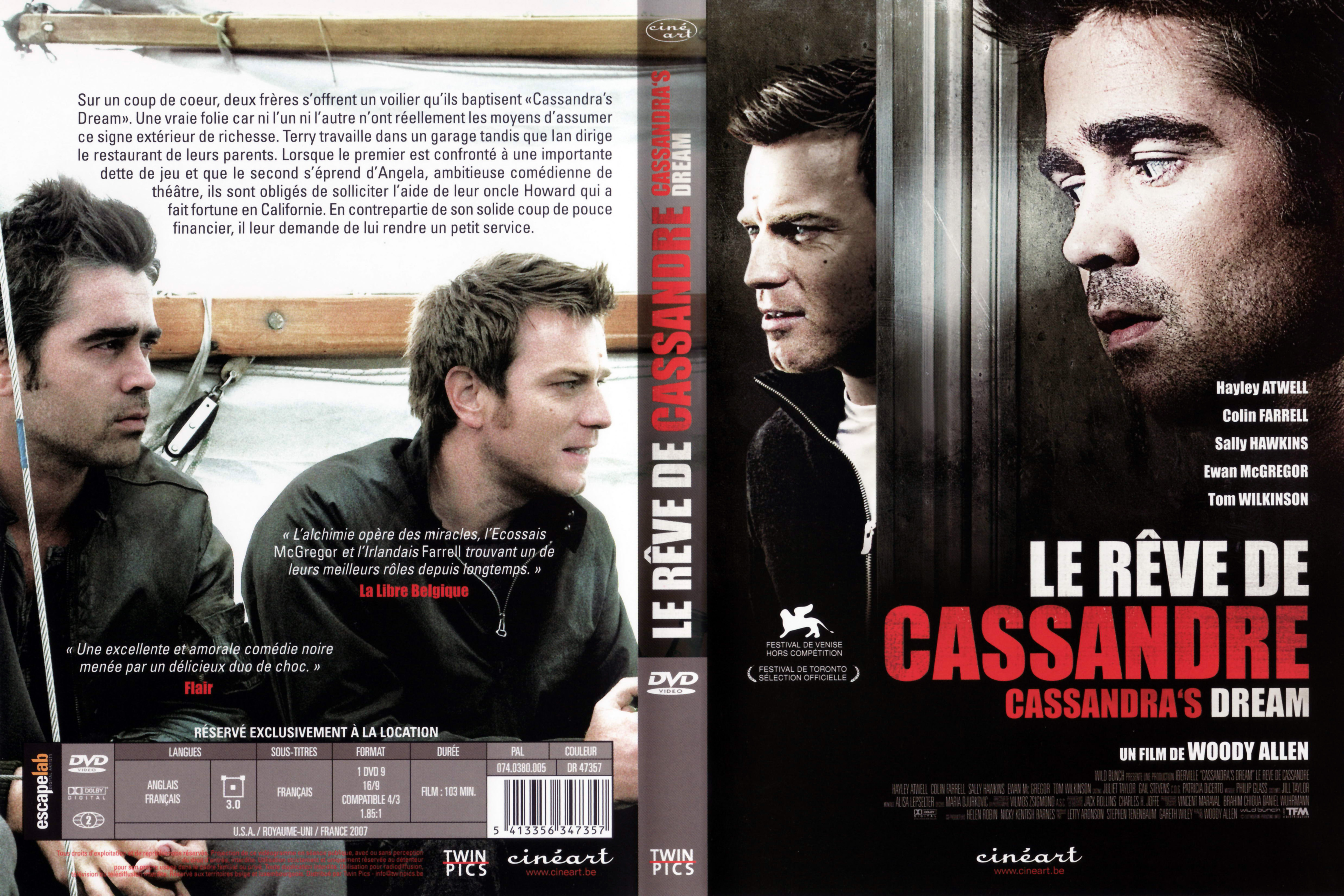 Jaquette DVD Le reve de cassandre v2