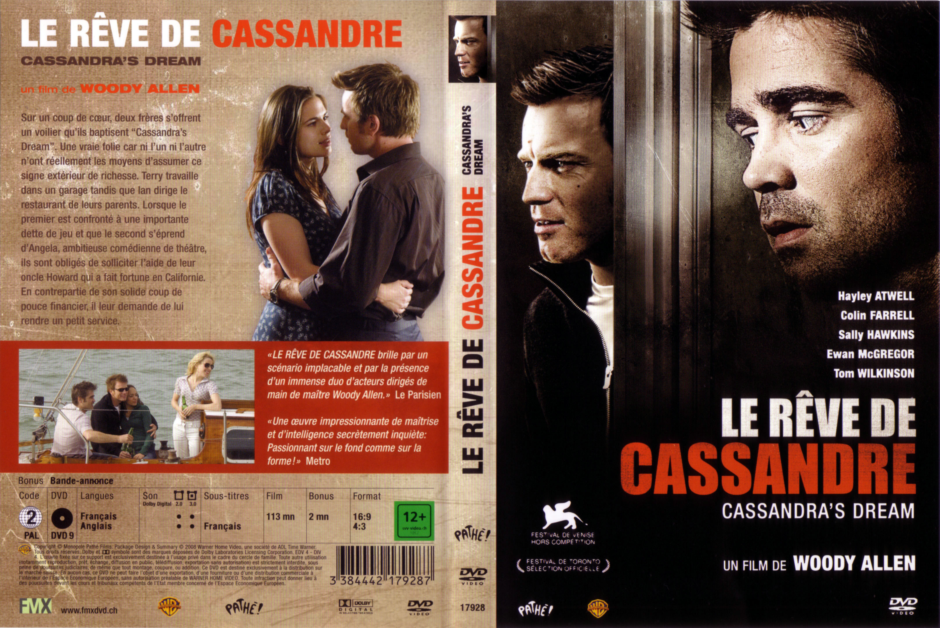 Jaquette DVD Le rve de cassandre v3
