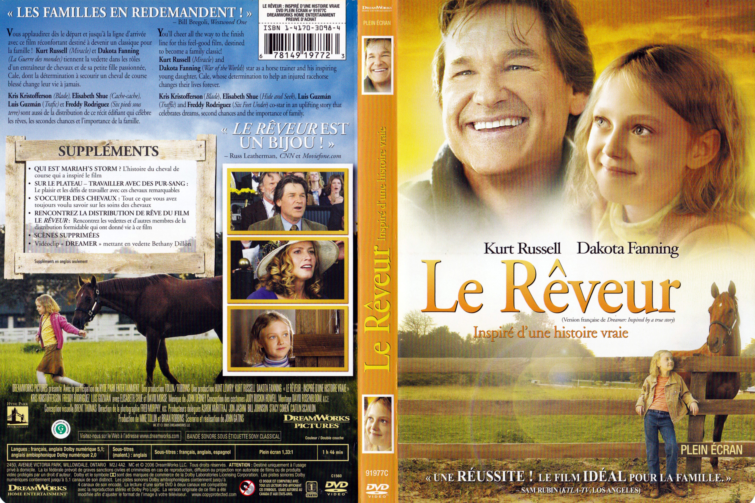Jaquette DVD Le rveur (Canadienne)