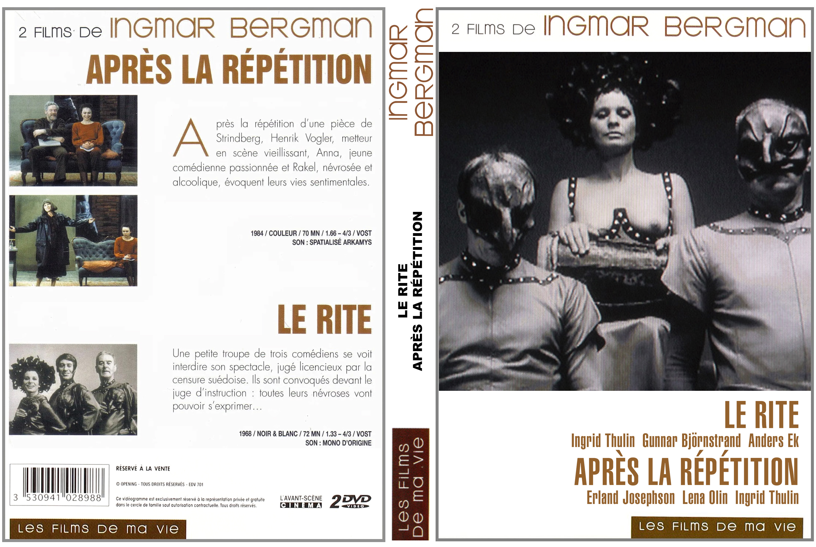 Jaquette DVD Le rite - Apres la repetition custom