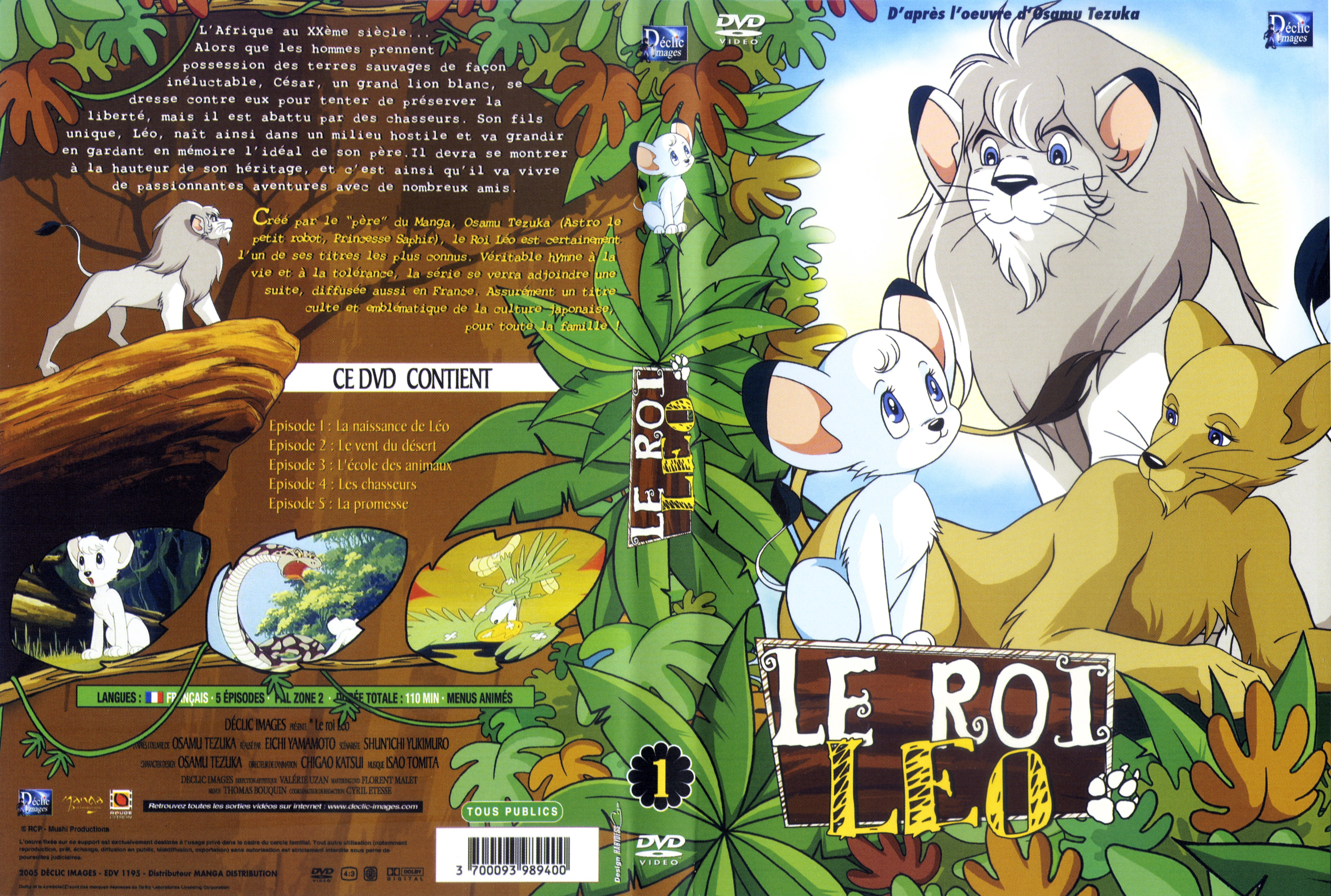 Jaquette DVD Le roi Leo vol 01
