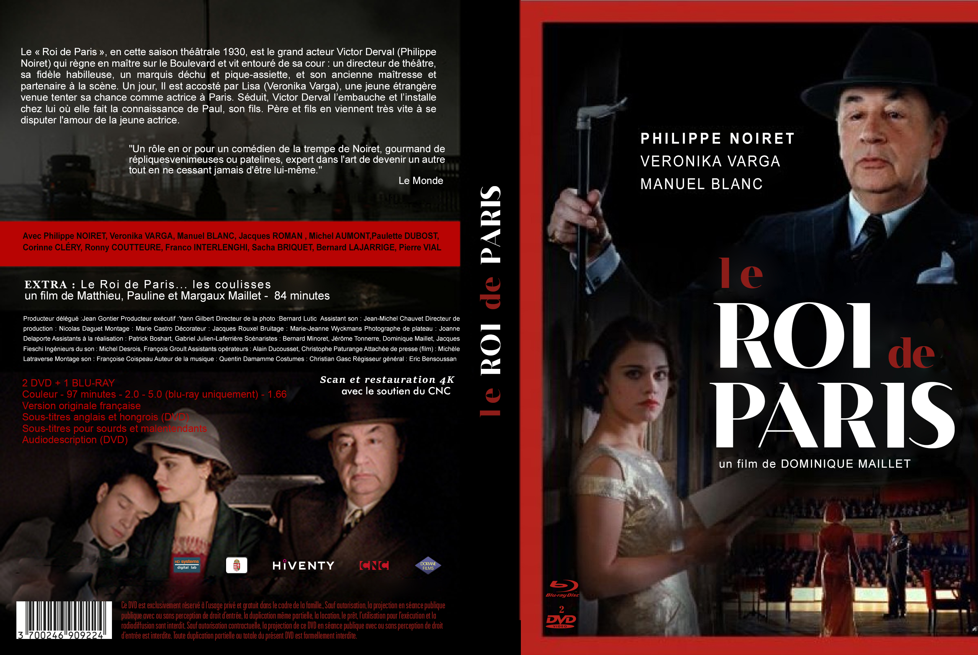 Jaquette DVD Le roi de Paris custom