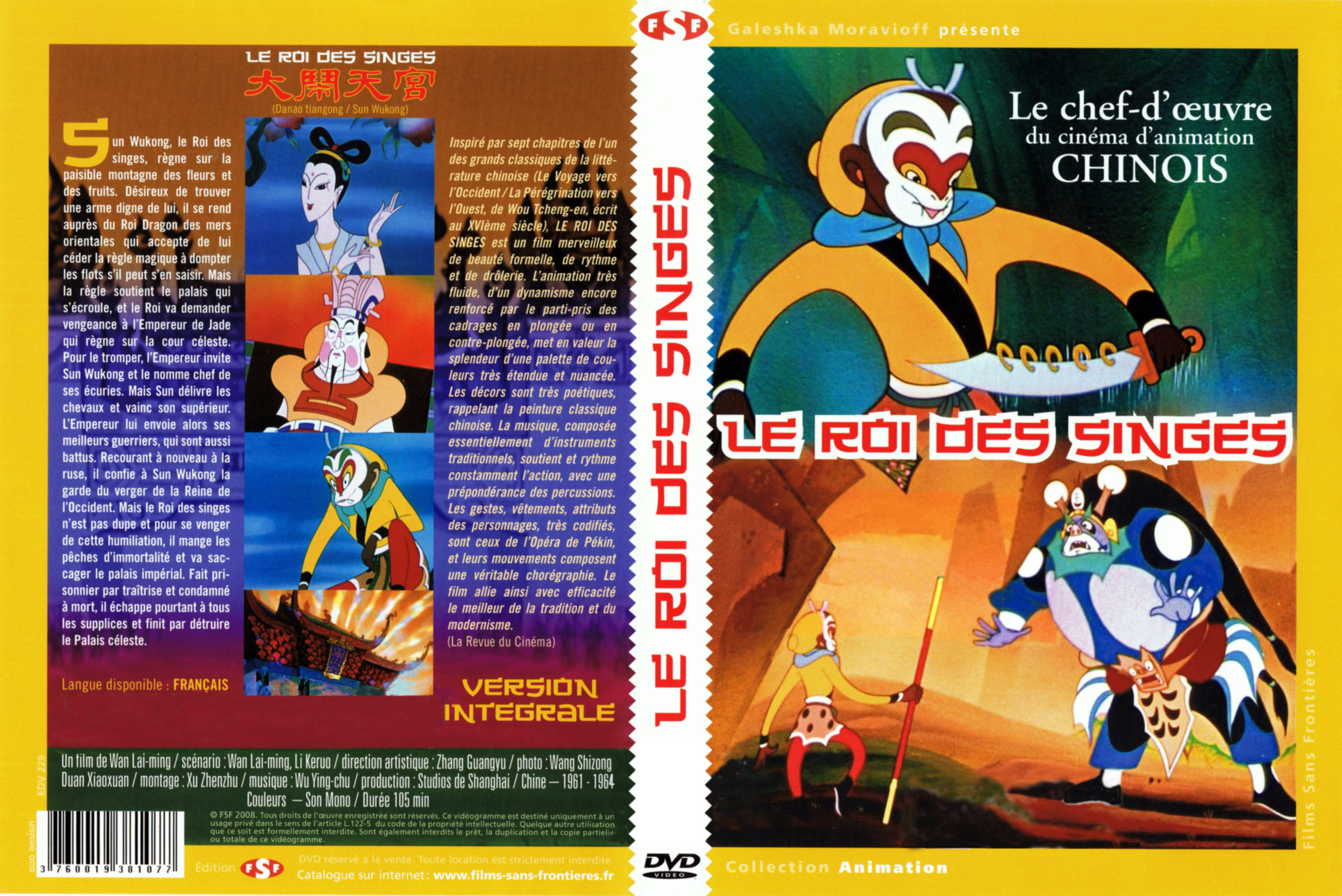 Jaquette DVD Le roi des singes