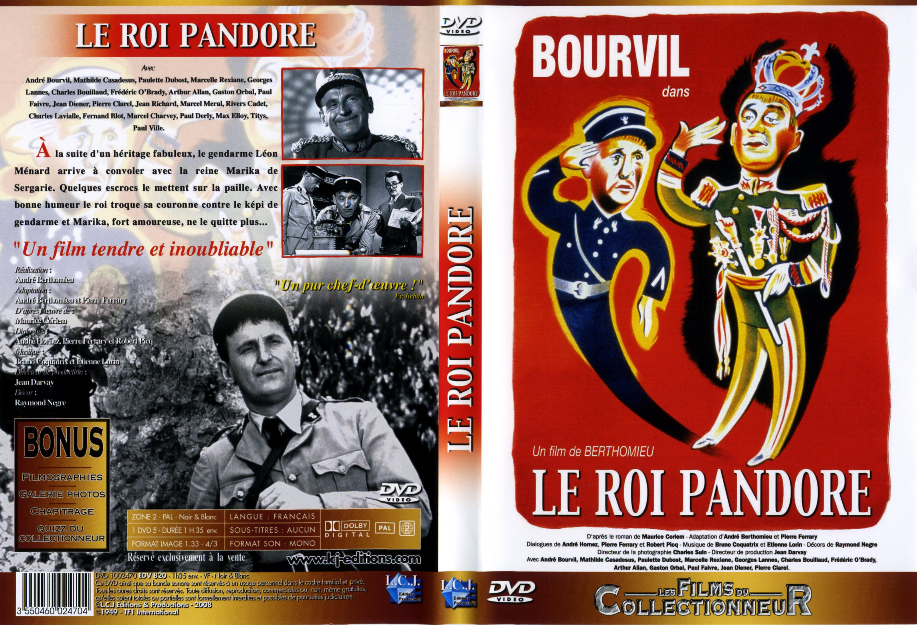 Jaquette DVD Le roi pandore