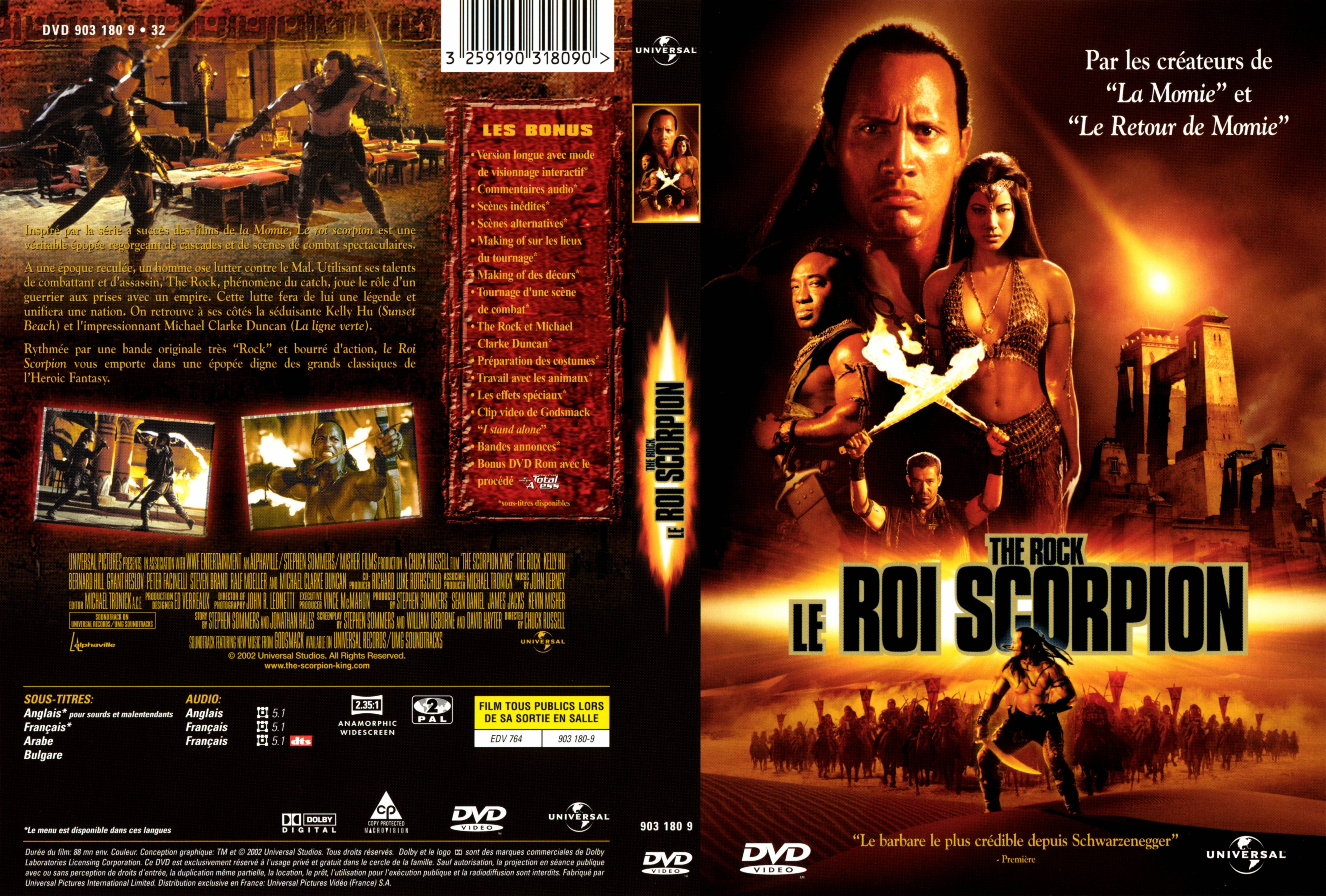 Jaquette DVD Le roi scorpion