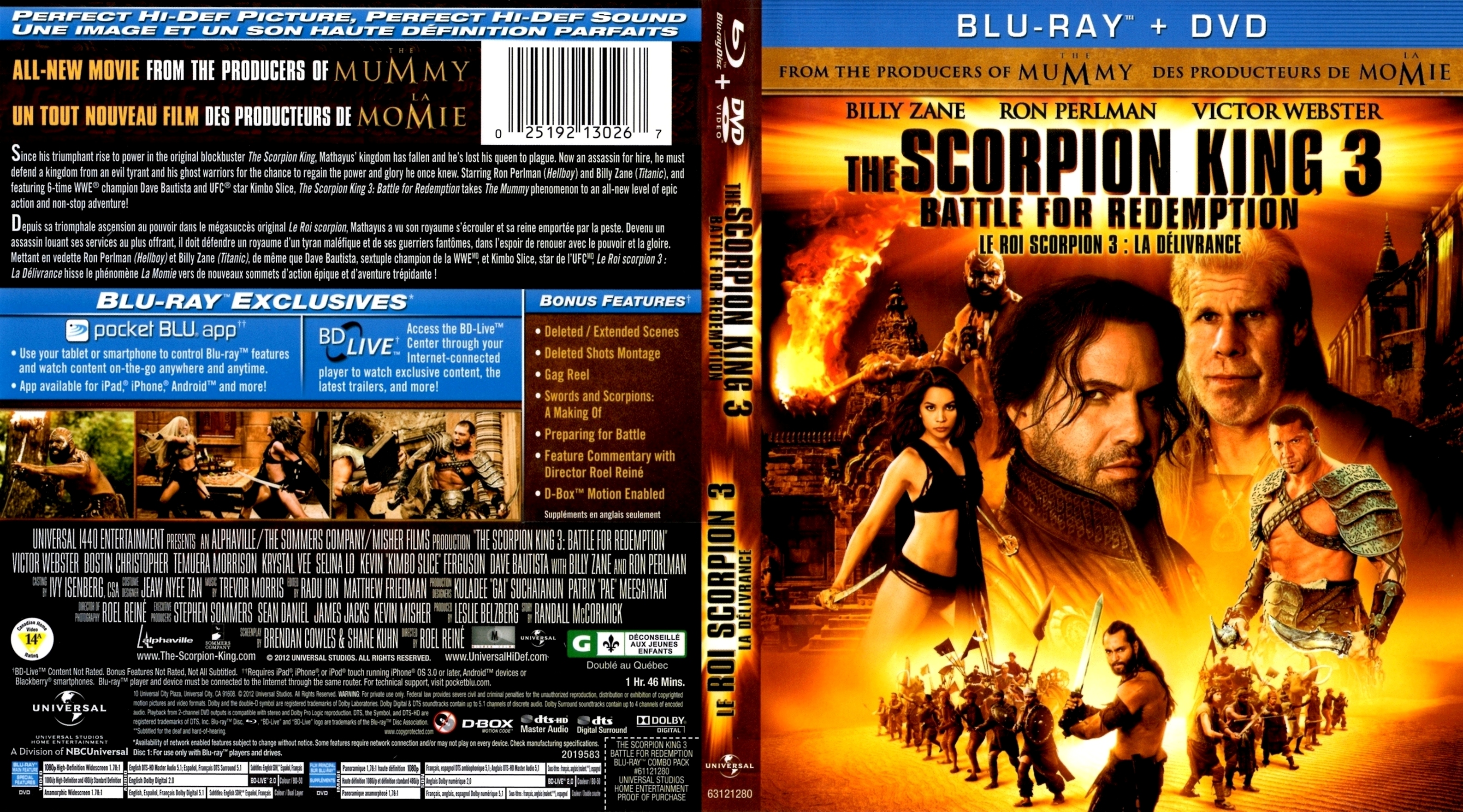 Jaquette DVD Le roi scorpion 3 - La dlivrance (BLU-RAY) (Canadienne)