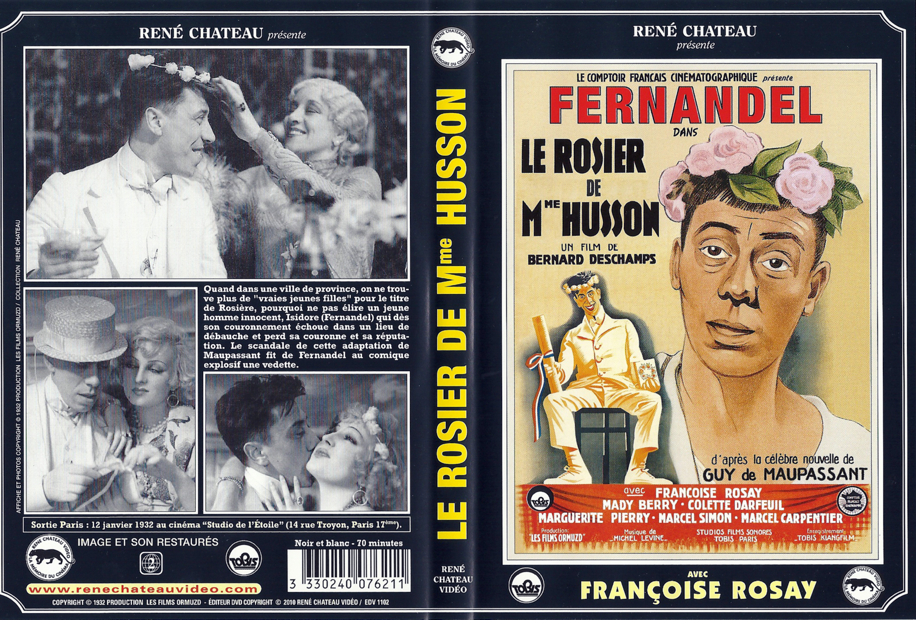 Jaquette DVD Le rosier de Mme Husson (1932)