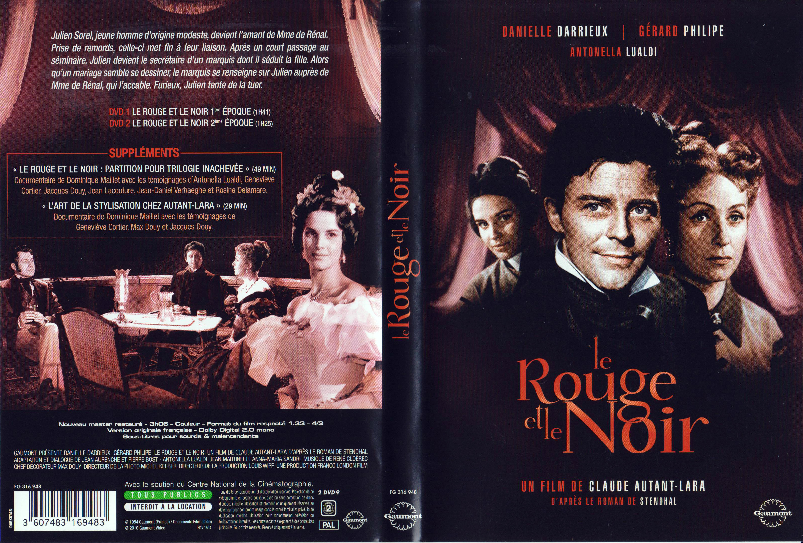 Jaquette DVD Le rouge et le noir