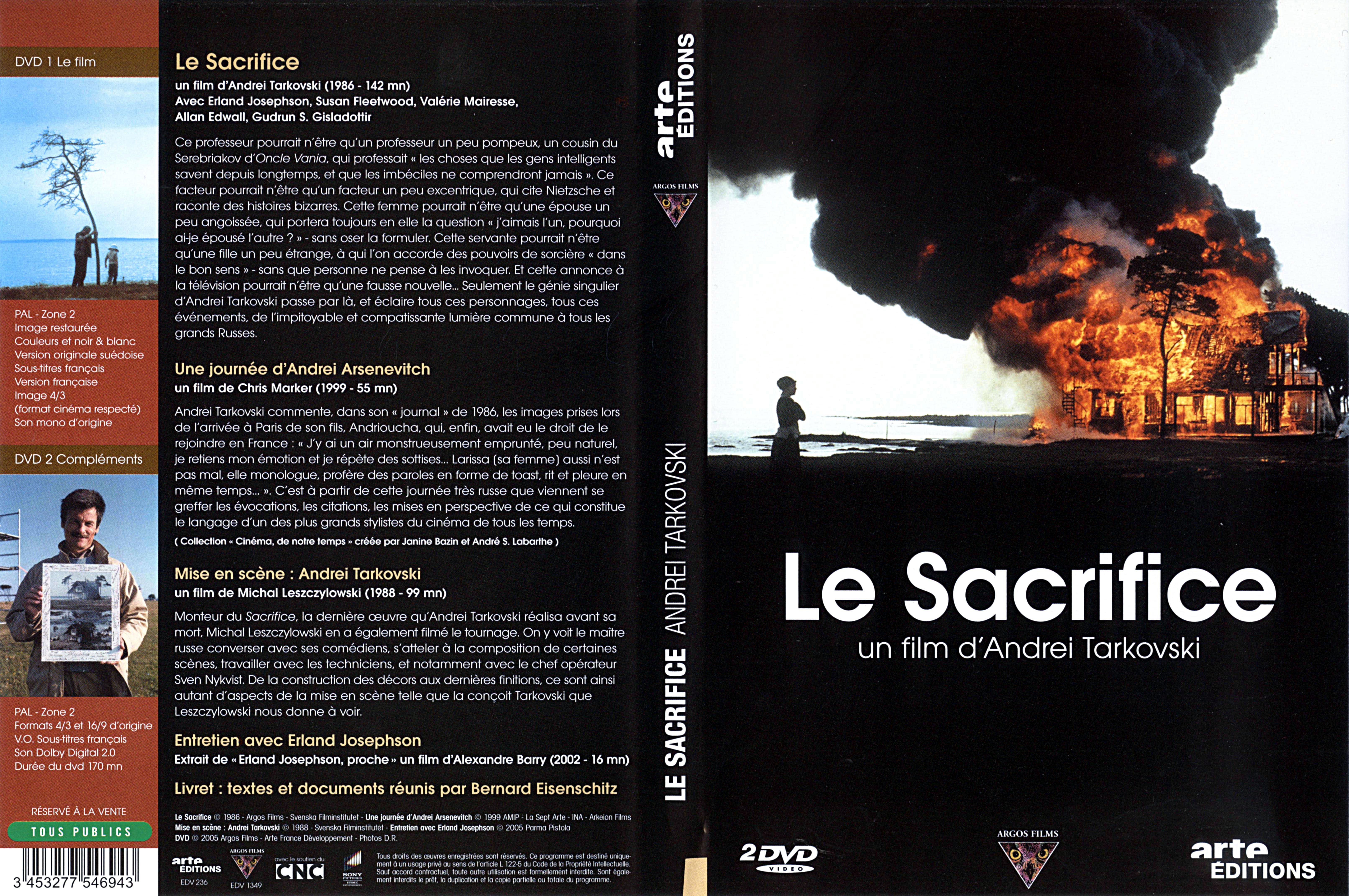 Jaquette DVD Le sacrifice