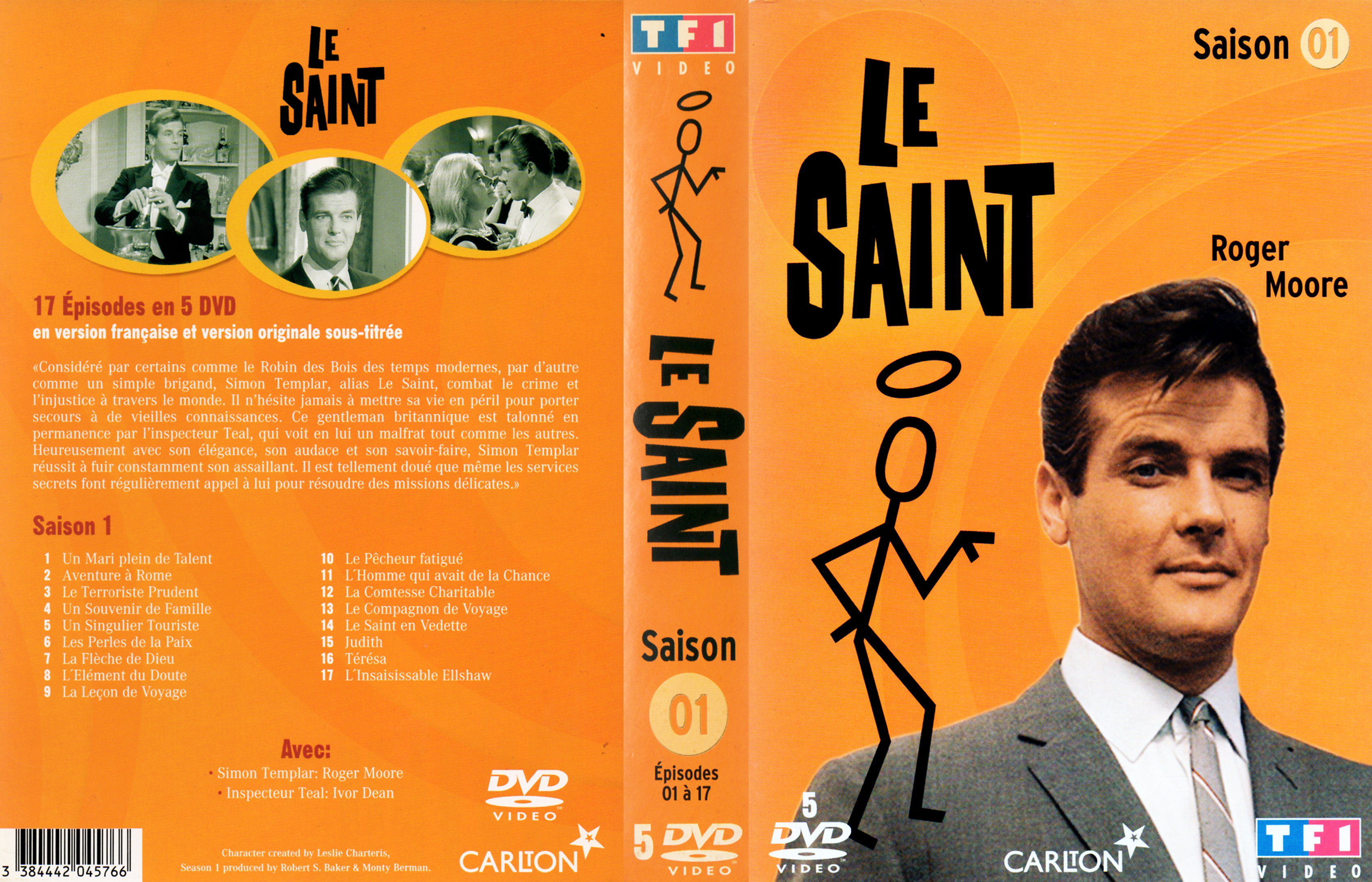 Jaquette DVD Le saint Saison 1 COFFRET