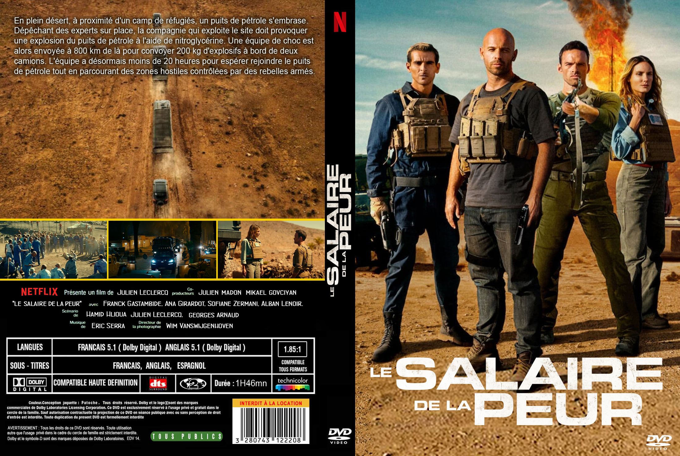 Jaquette DVD Le salaire de la peur 2024 custom