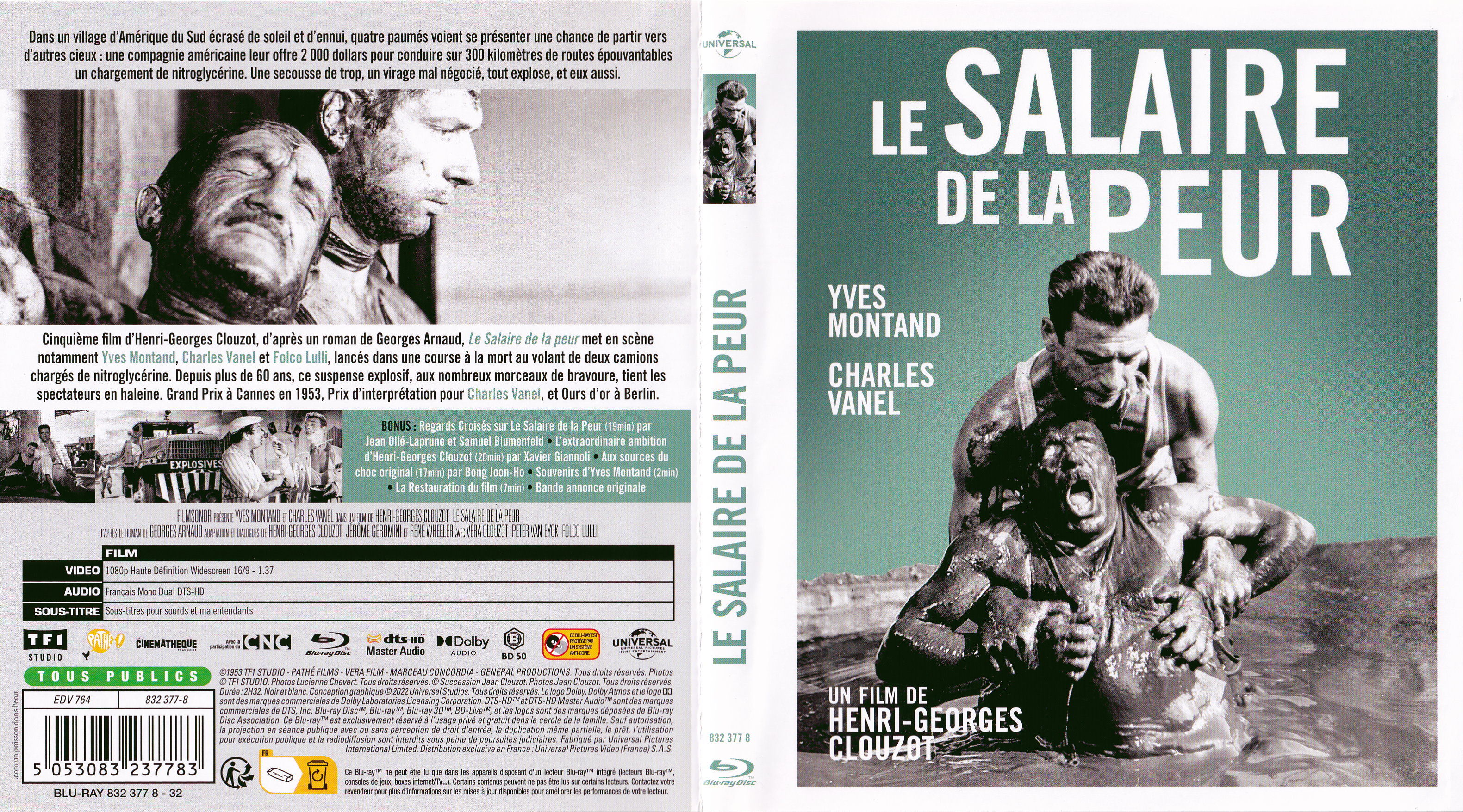 Jaquette DVD Le salaire de la peur (BLU-RAY)