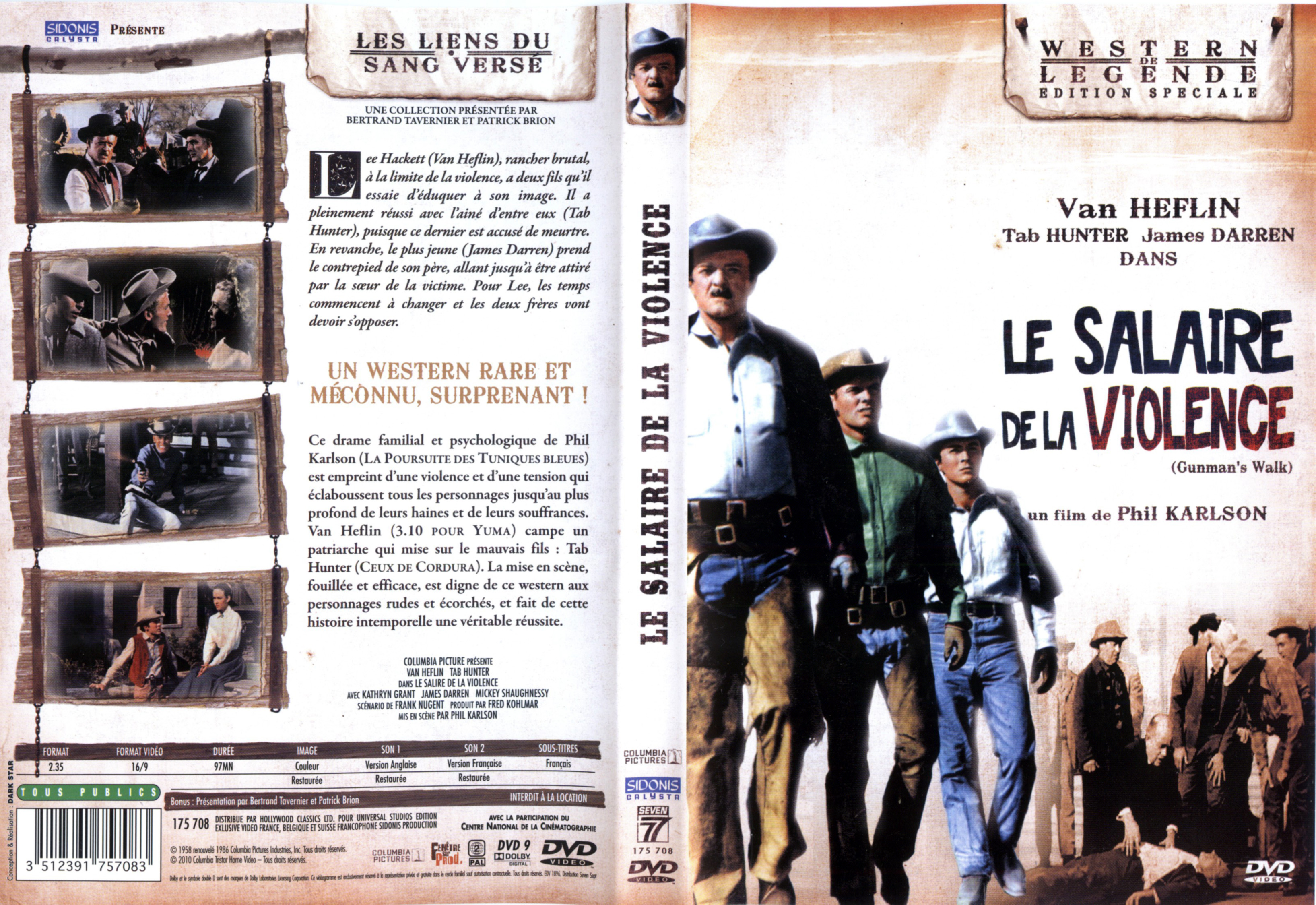 Jaquette DVD Le salaire de la violence