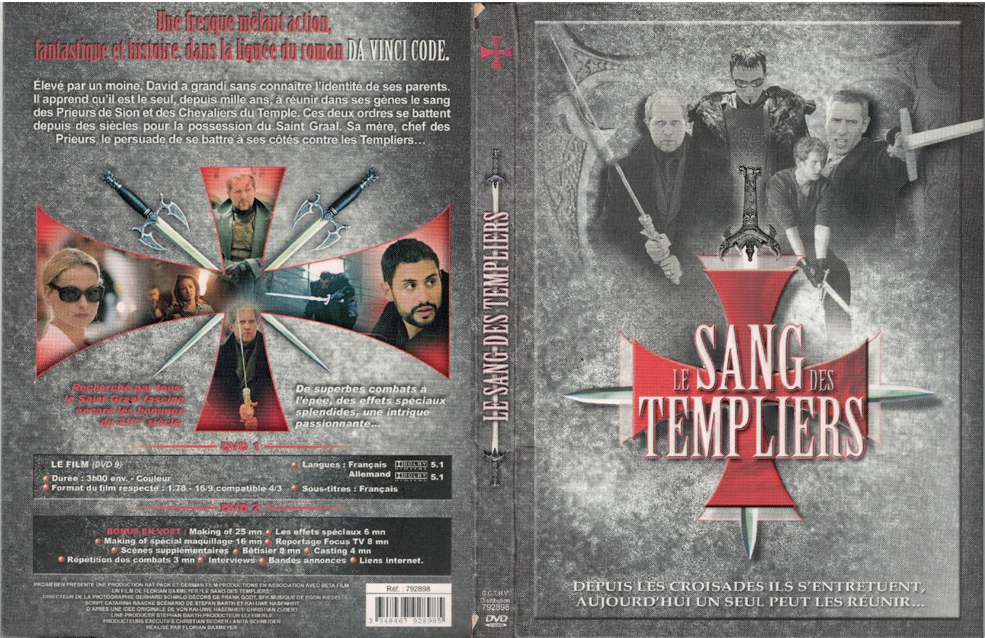 Jaquette DVD Le sang des Templiers v3
