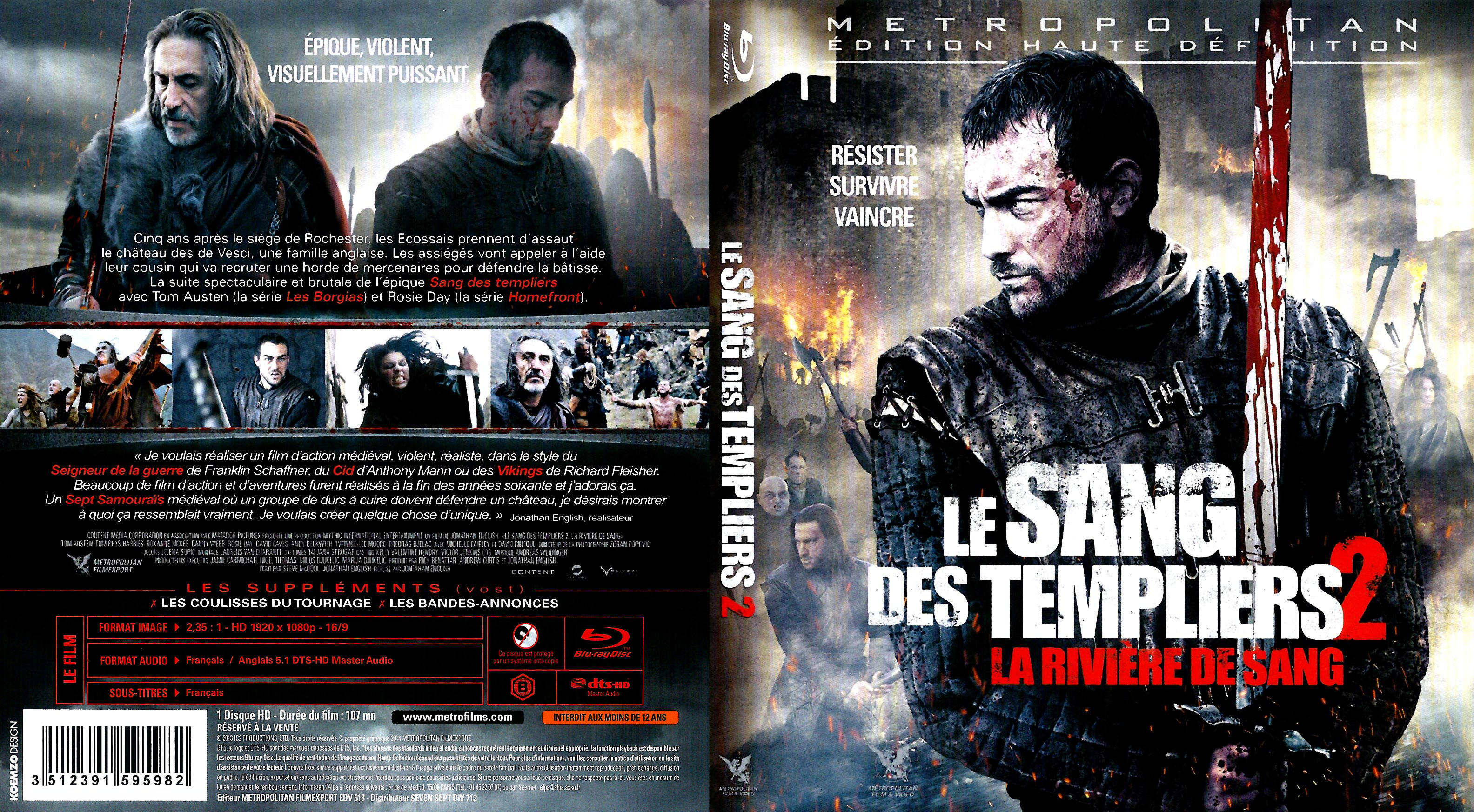 Jaquette DVD Le sang des templiers 2 (BLU-RAY)