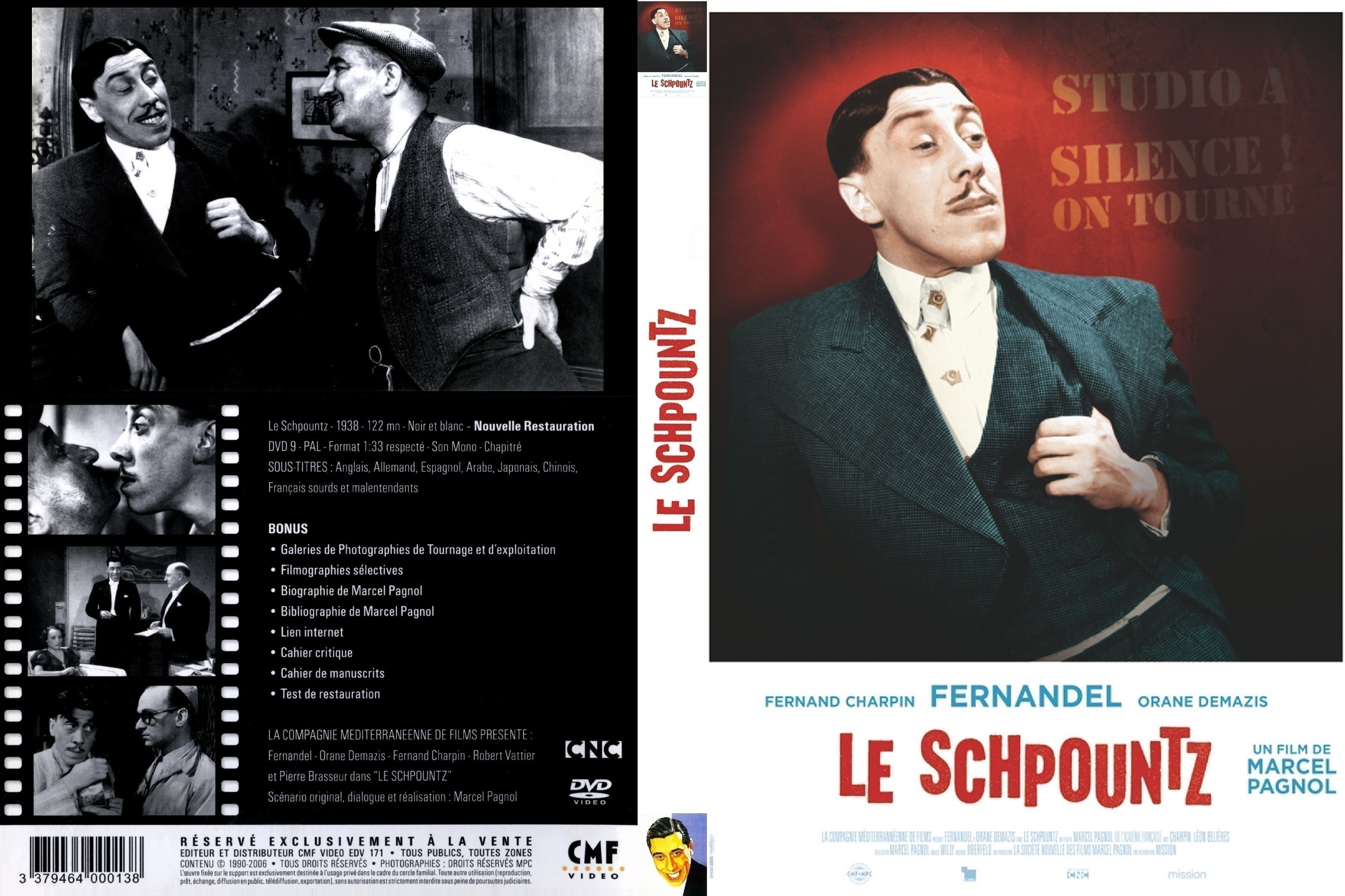 Jaquette DVD Le schpountz (1938) v2