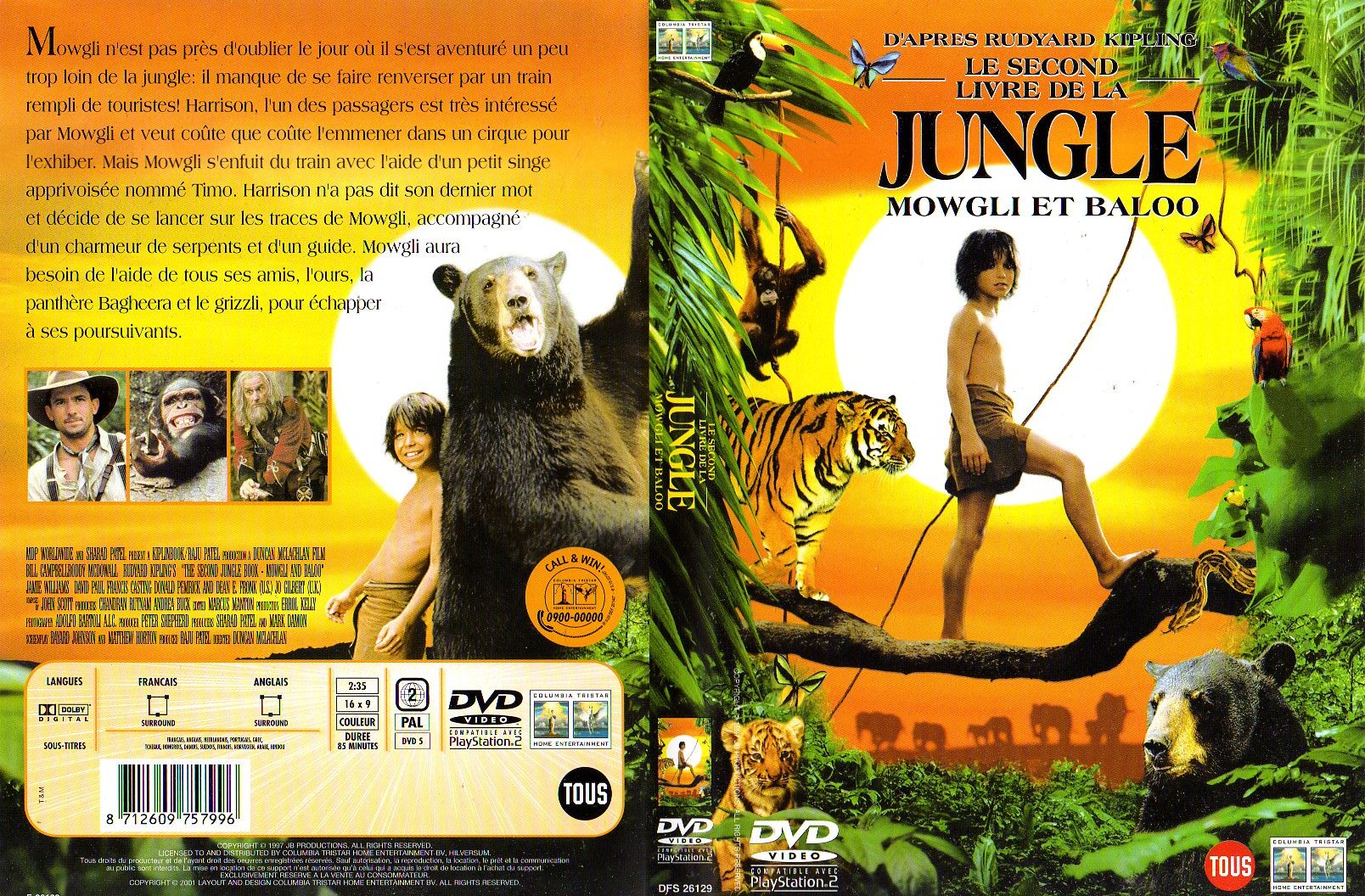 Jaquette DVD Le second livre de la jungle