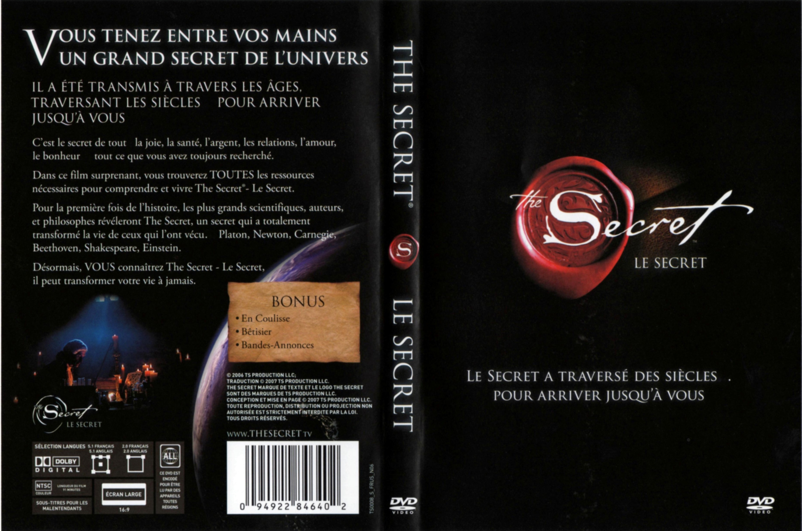 Jaquette DVD Le secret (DOC)