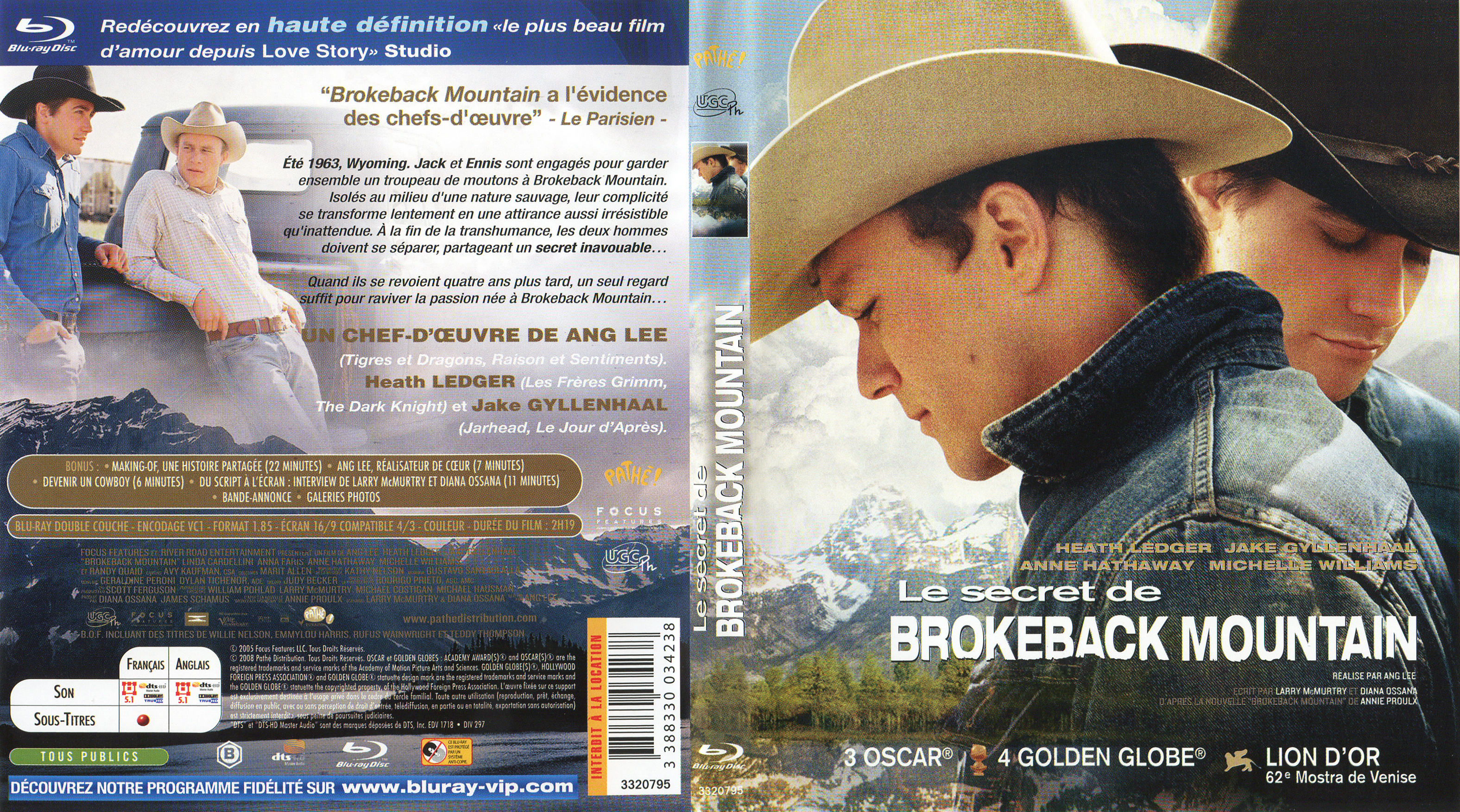 Jaquette DVD Le secret de Brokeback mountain (BLU-RAY)