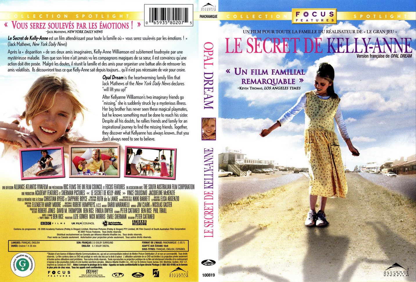 Jaquette DVD Le secret de Kelly-Anne