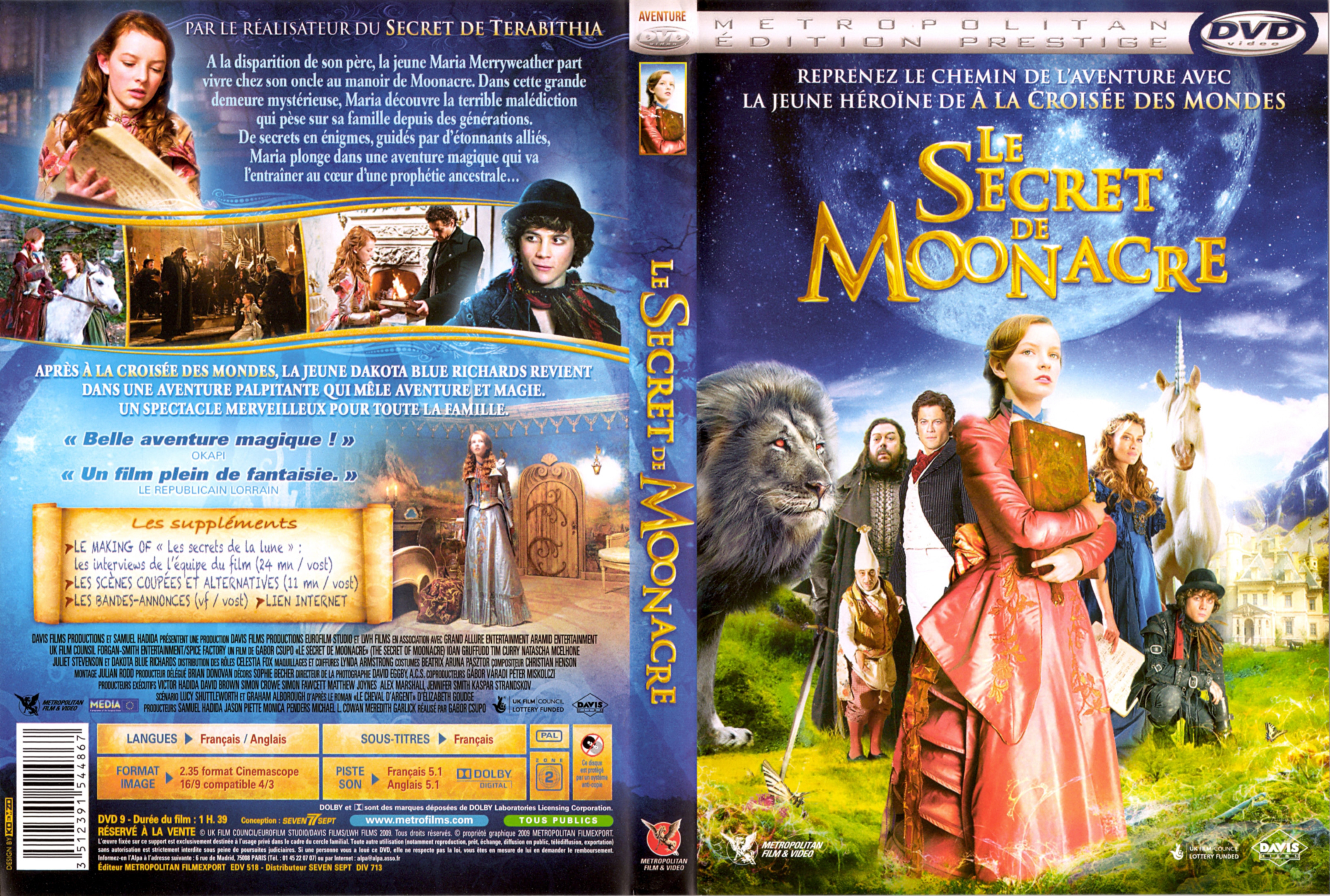 Jaquette DVD Le secret de Moonacre