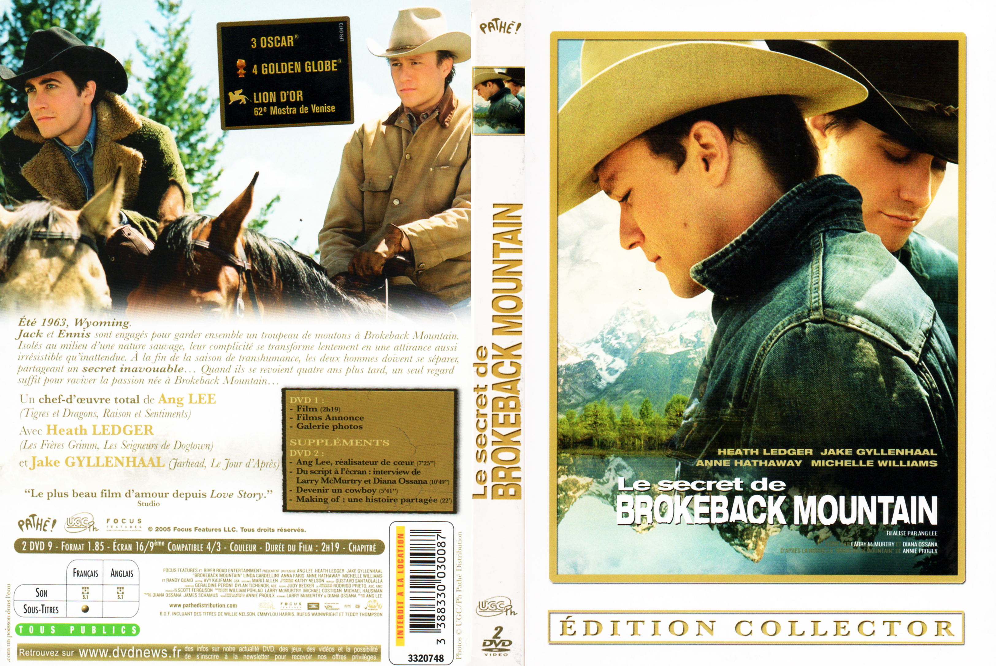 Jaquette DVD Le secret de brokeback mountain v2