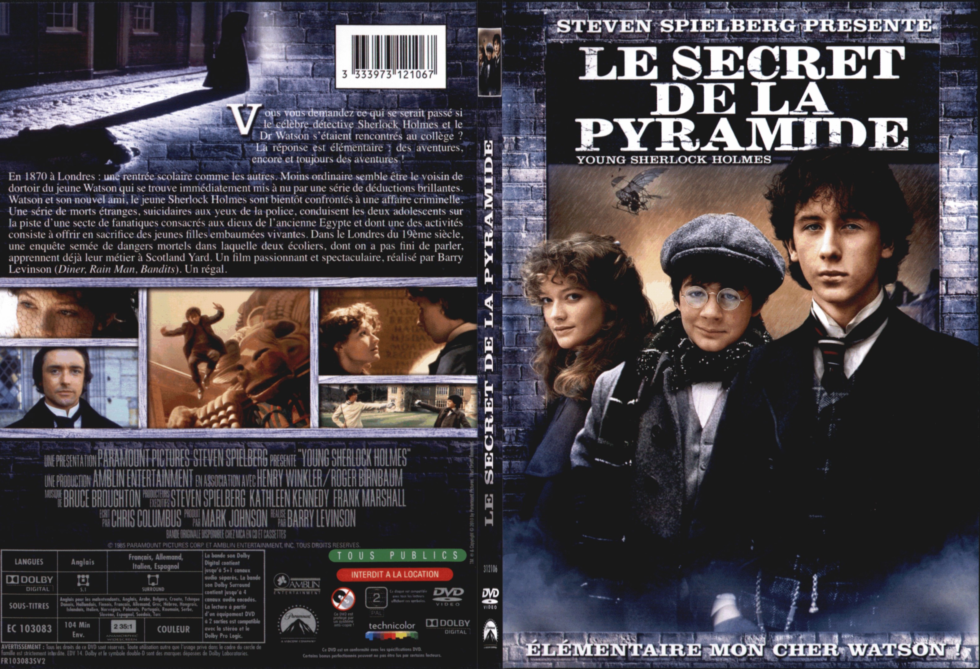 Jaquette DVD Le secret de la pyramide - SLIM