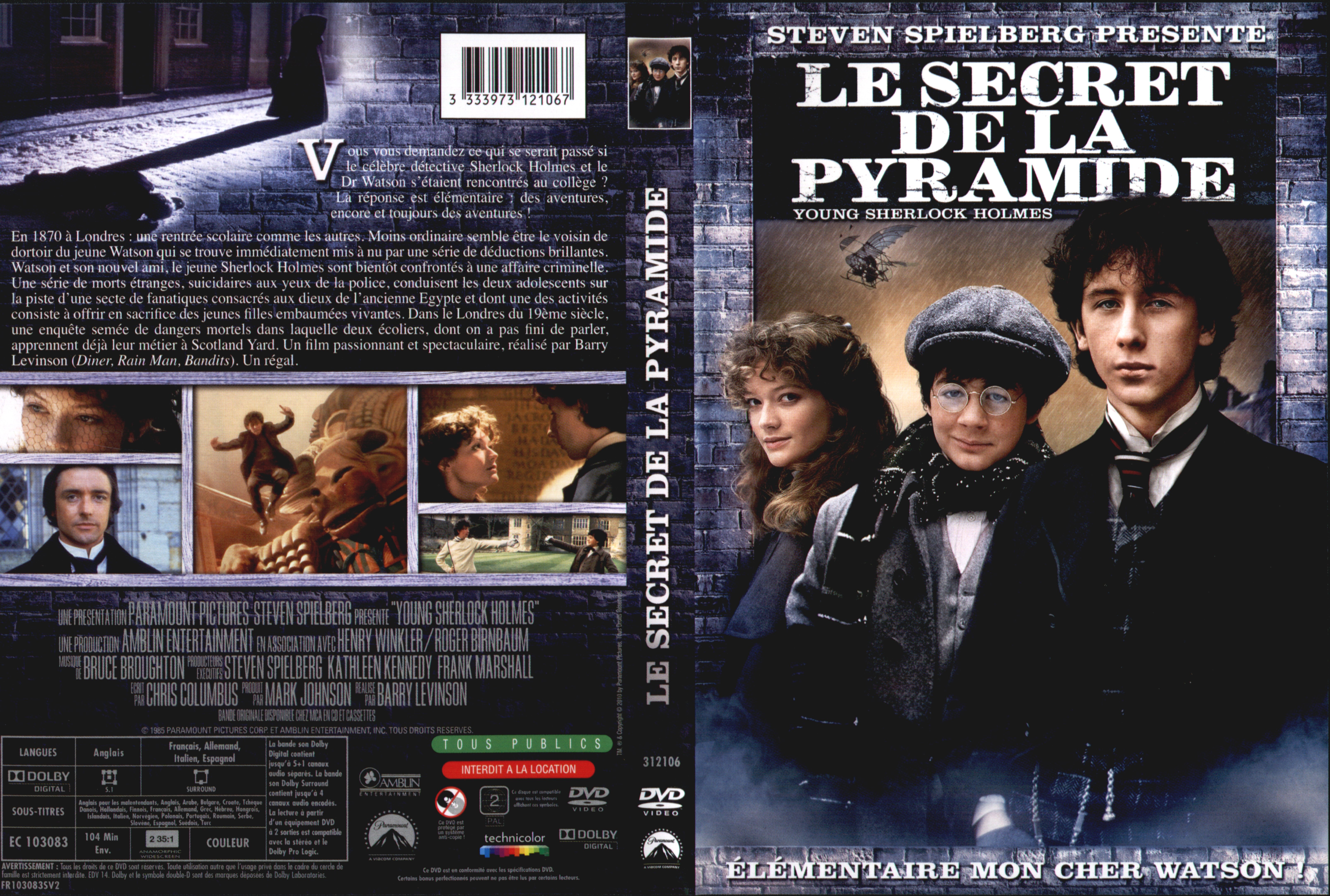 Jaquette DVD Le secret de la pyramide v2