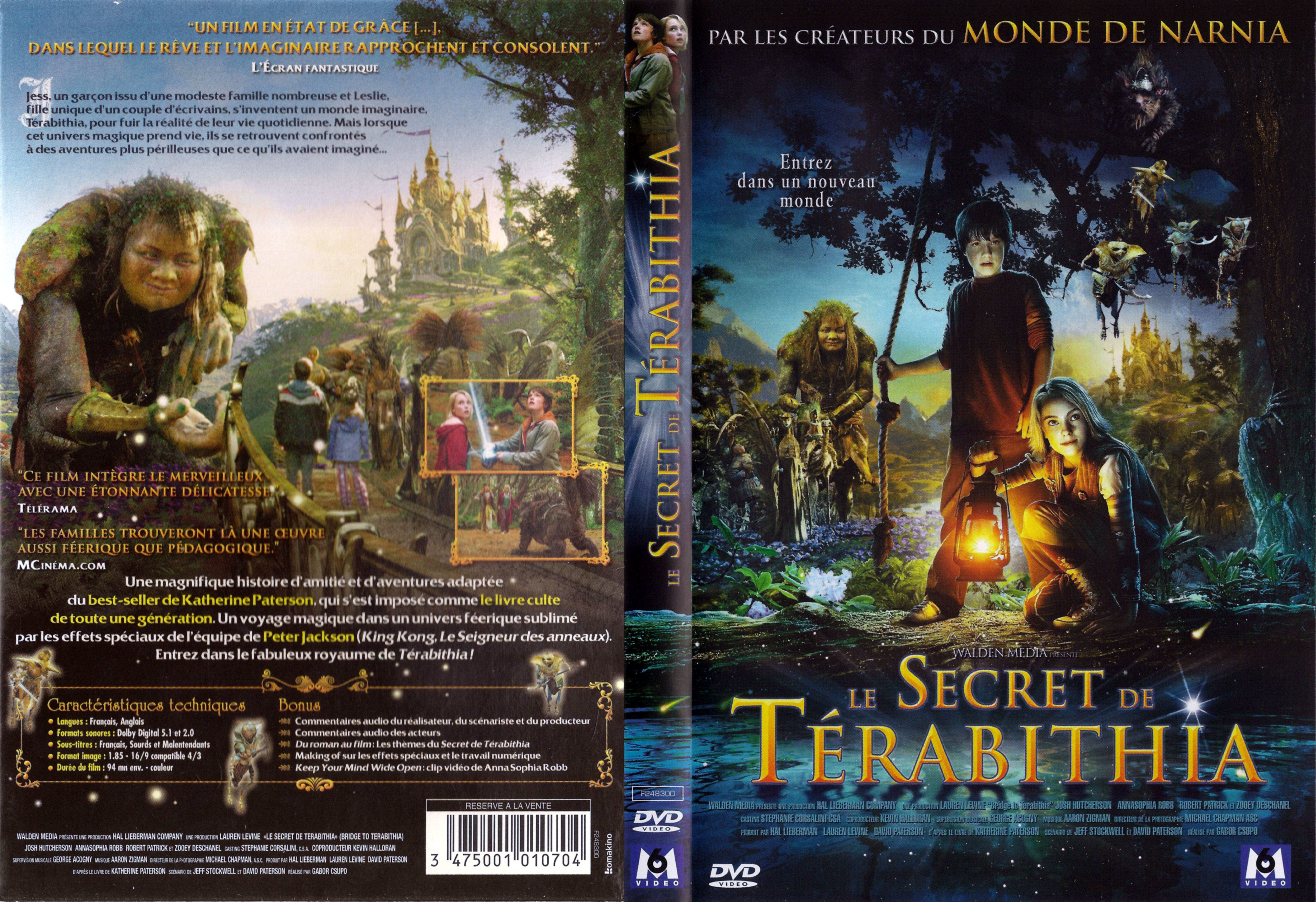 Jaquette DVD Le secret de terabithia