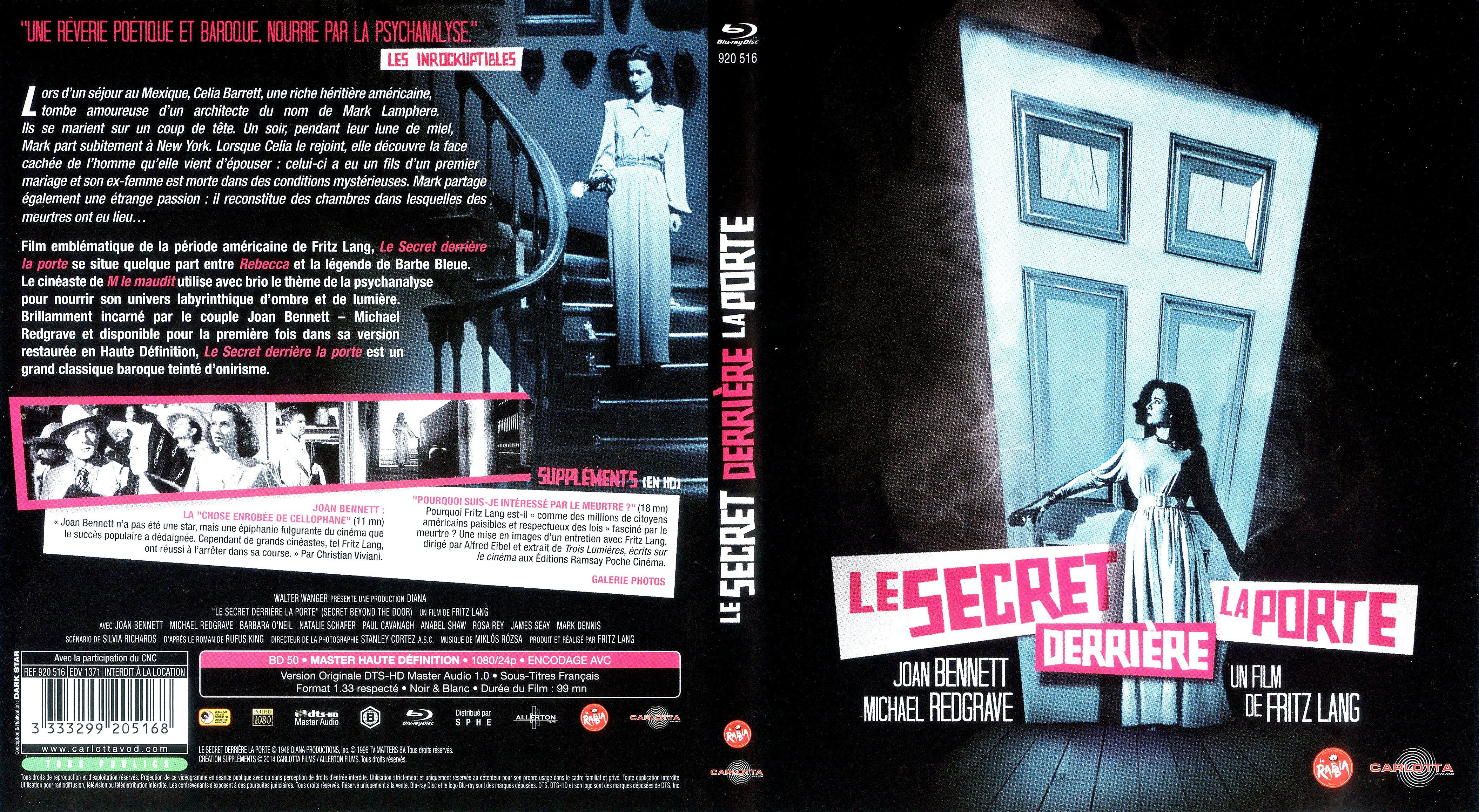 Jaquette DVD Le secret derrire la porte (BLU-RAY)