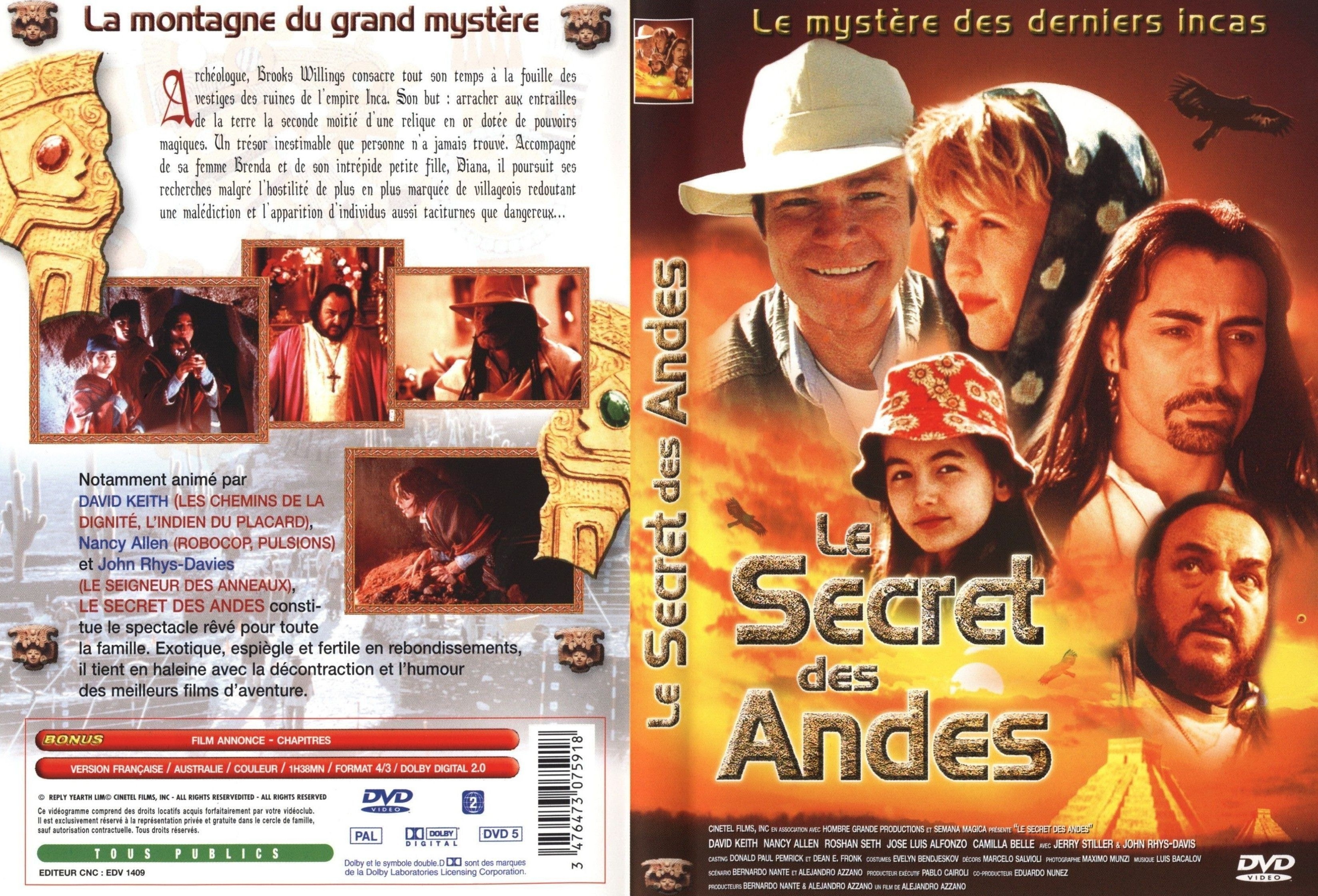 Jaquette DVD Le secret des andes