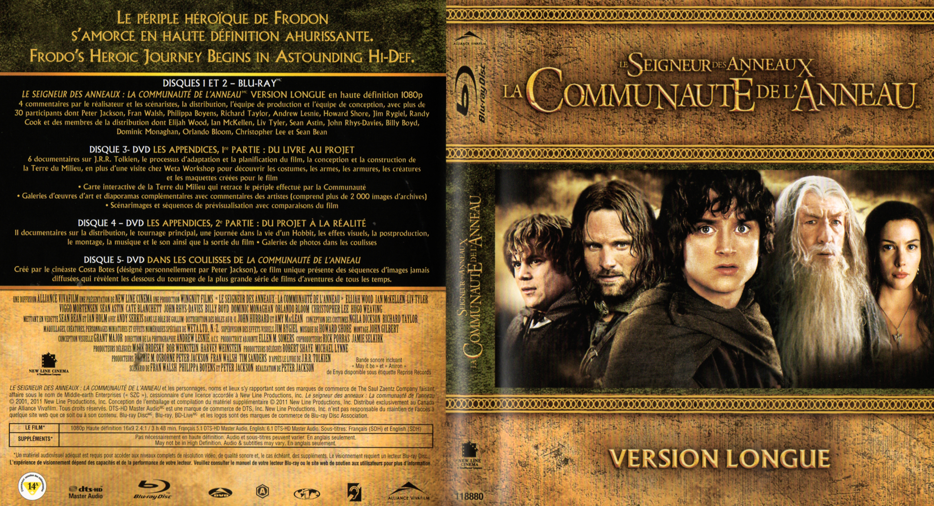 Jaquette DVD Le seigneur des anneaux La communaute de l