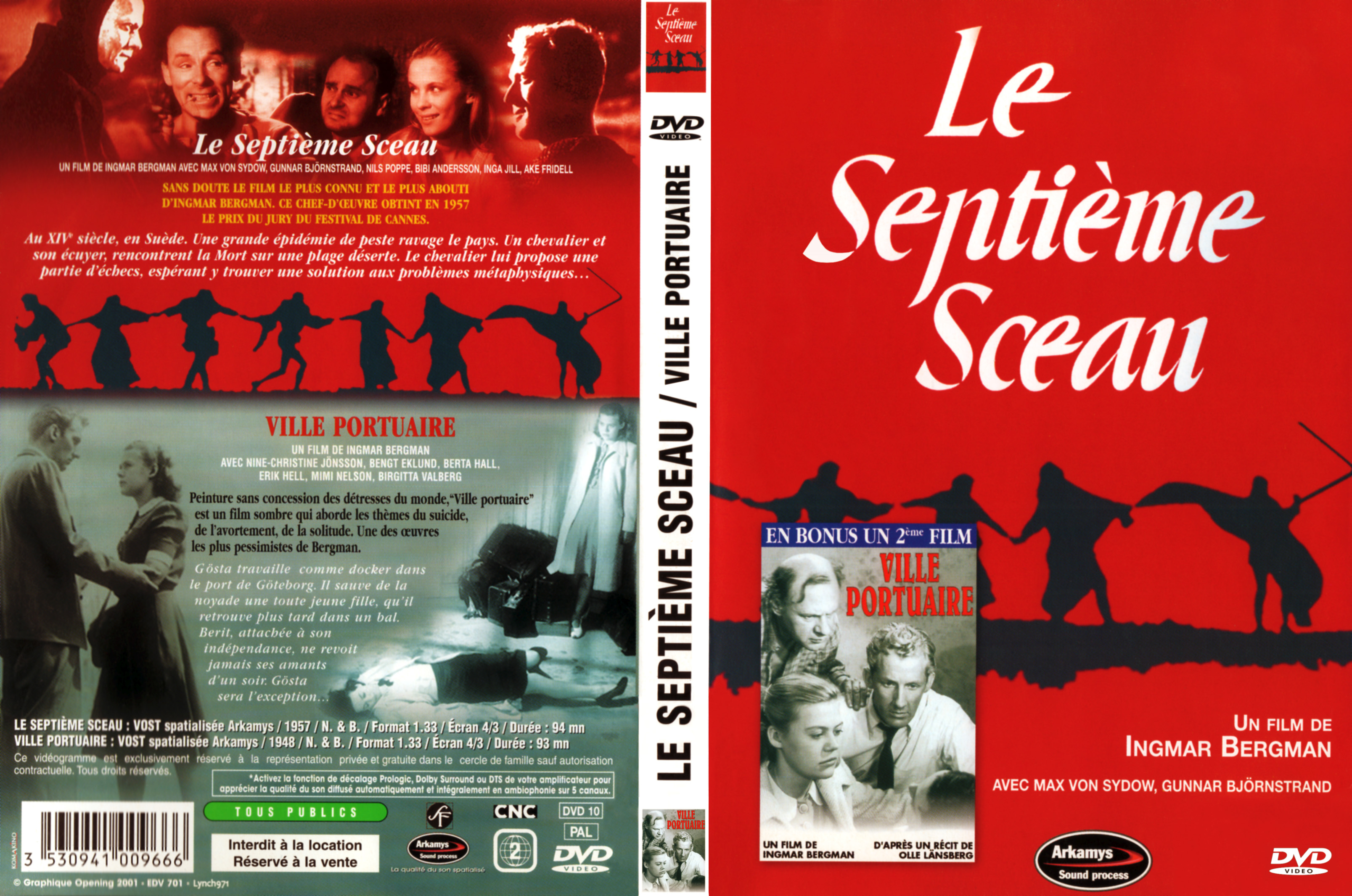 Jaquette DVD Le septieme sceau + Ville portuaire