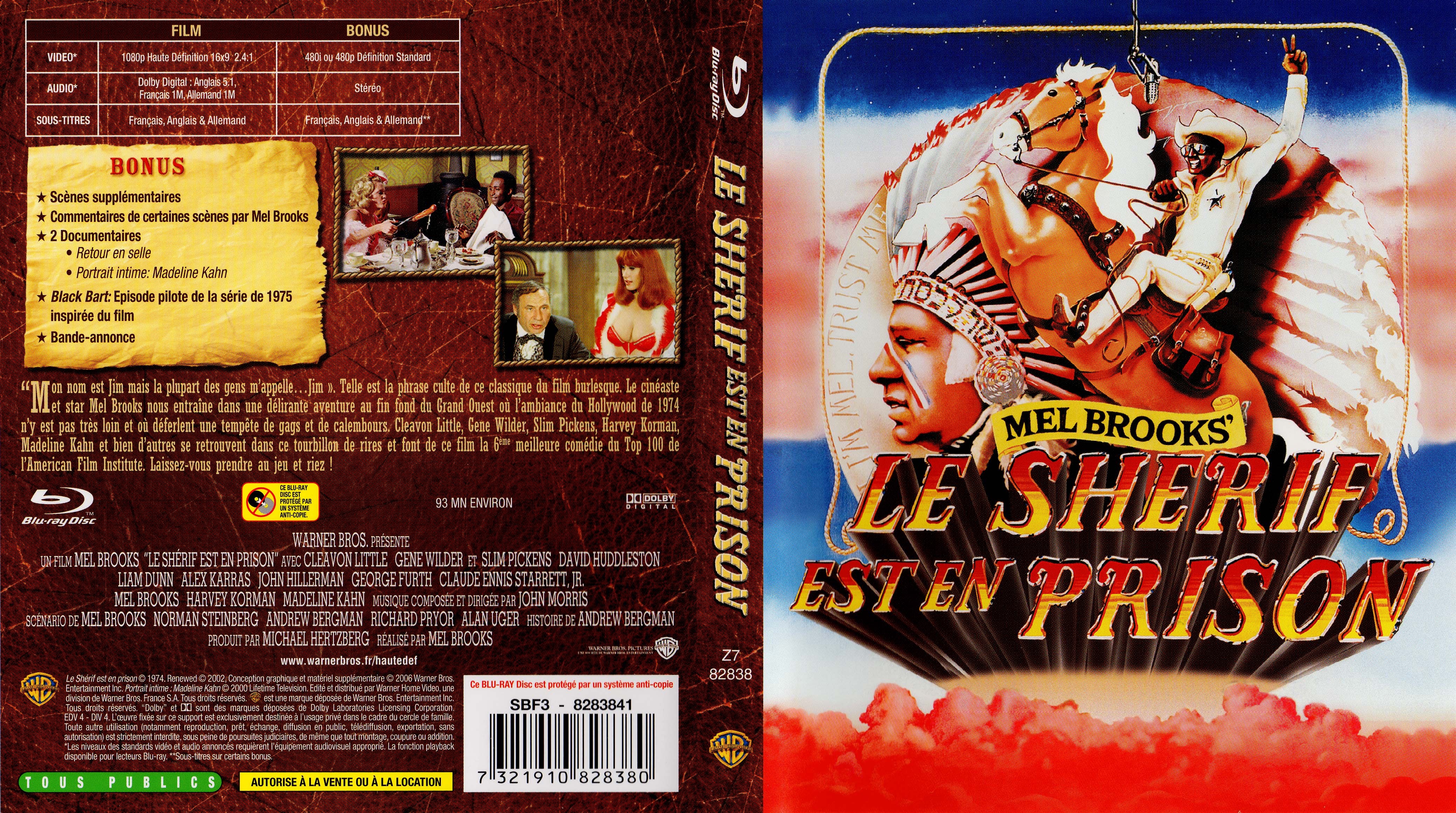 Jaquette DVD Le sherif est en prison (BLU-RAY) v2