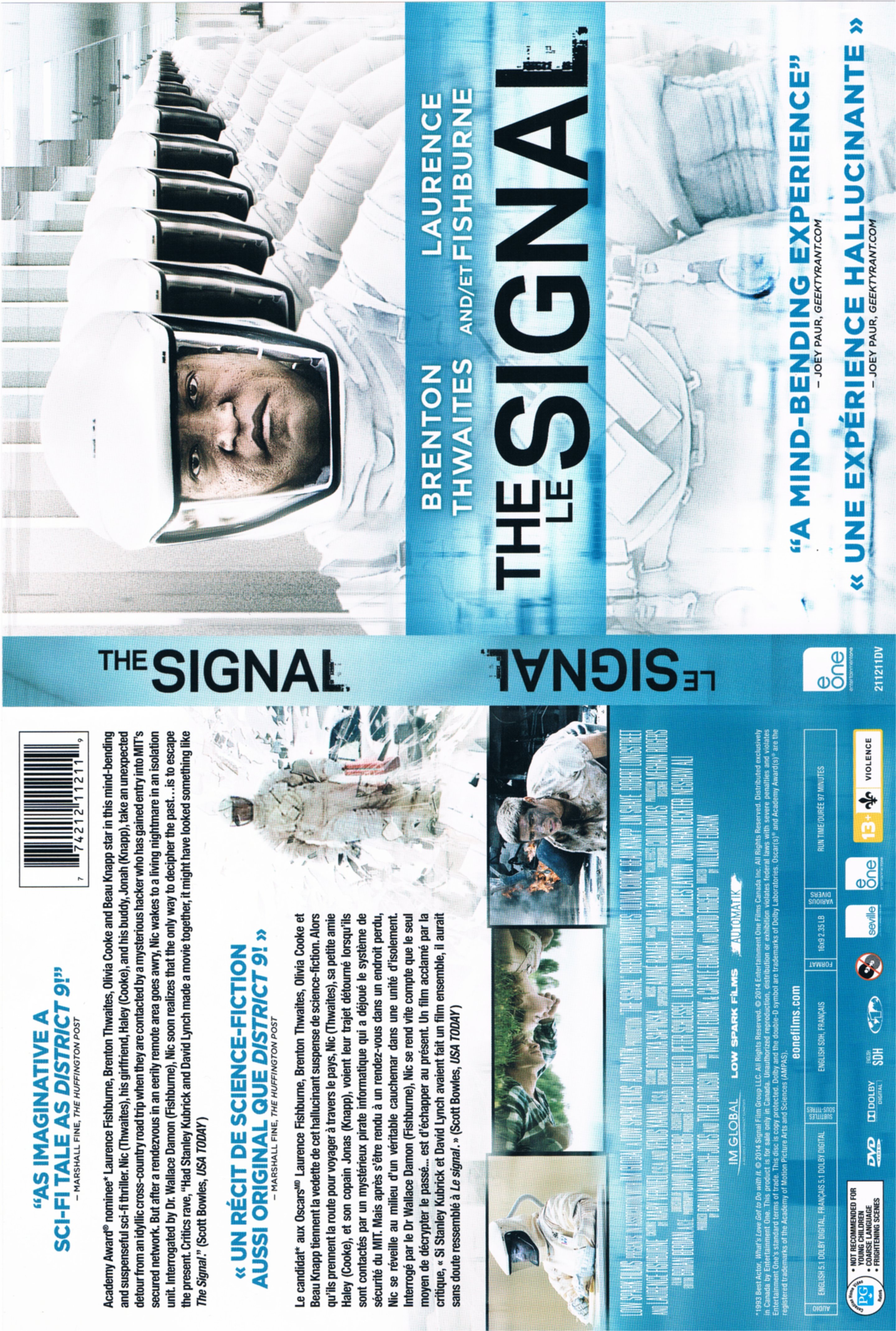 Jaquette DVD Le signal - The signal (2014) (Canadienne)