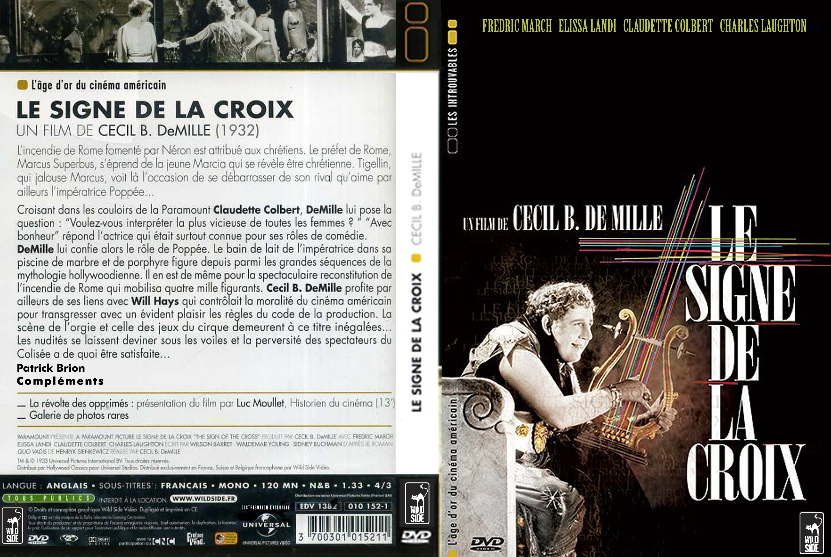 Jaquette DVD Le signe de la croix custom