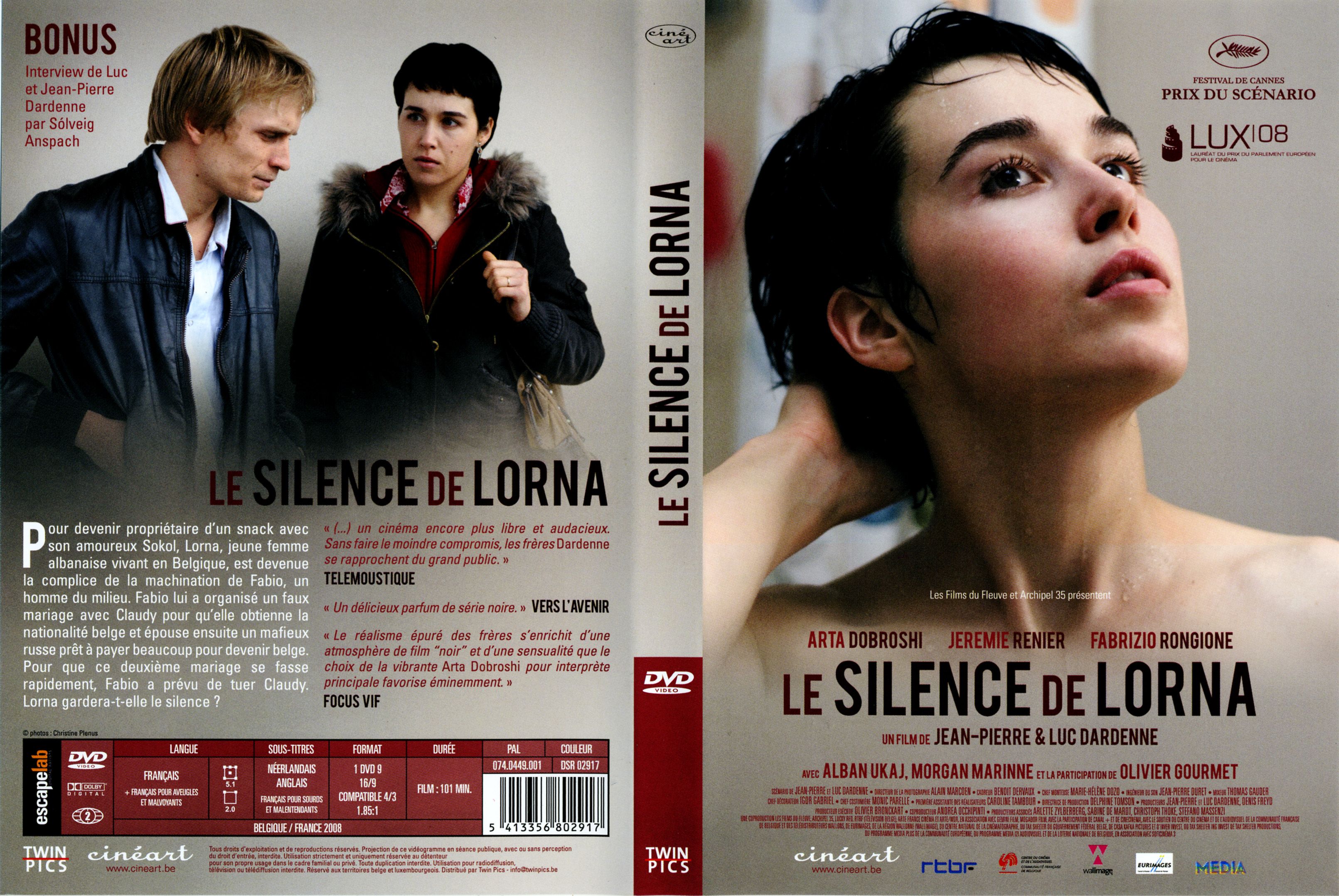 Jaquette DVD Le silence de Lorna